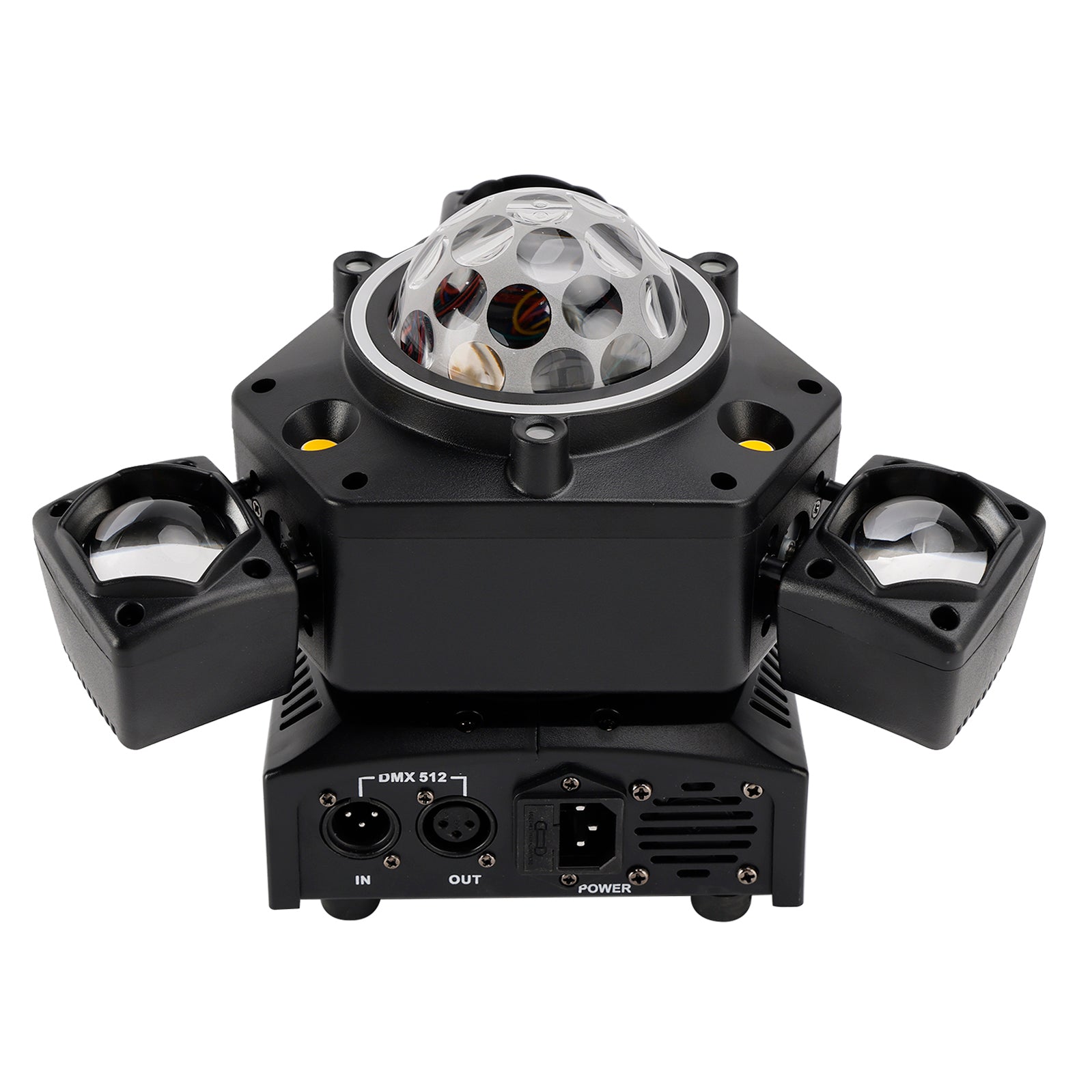 Projektor sceniczny LED z trzema ruchomymi głowicami i wiązką lasera do klubu nocnego