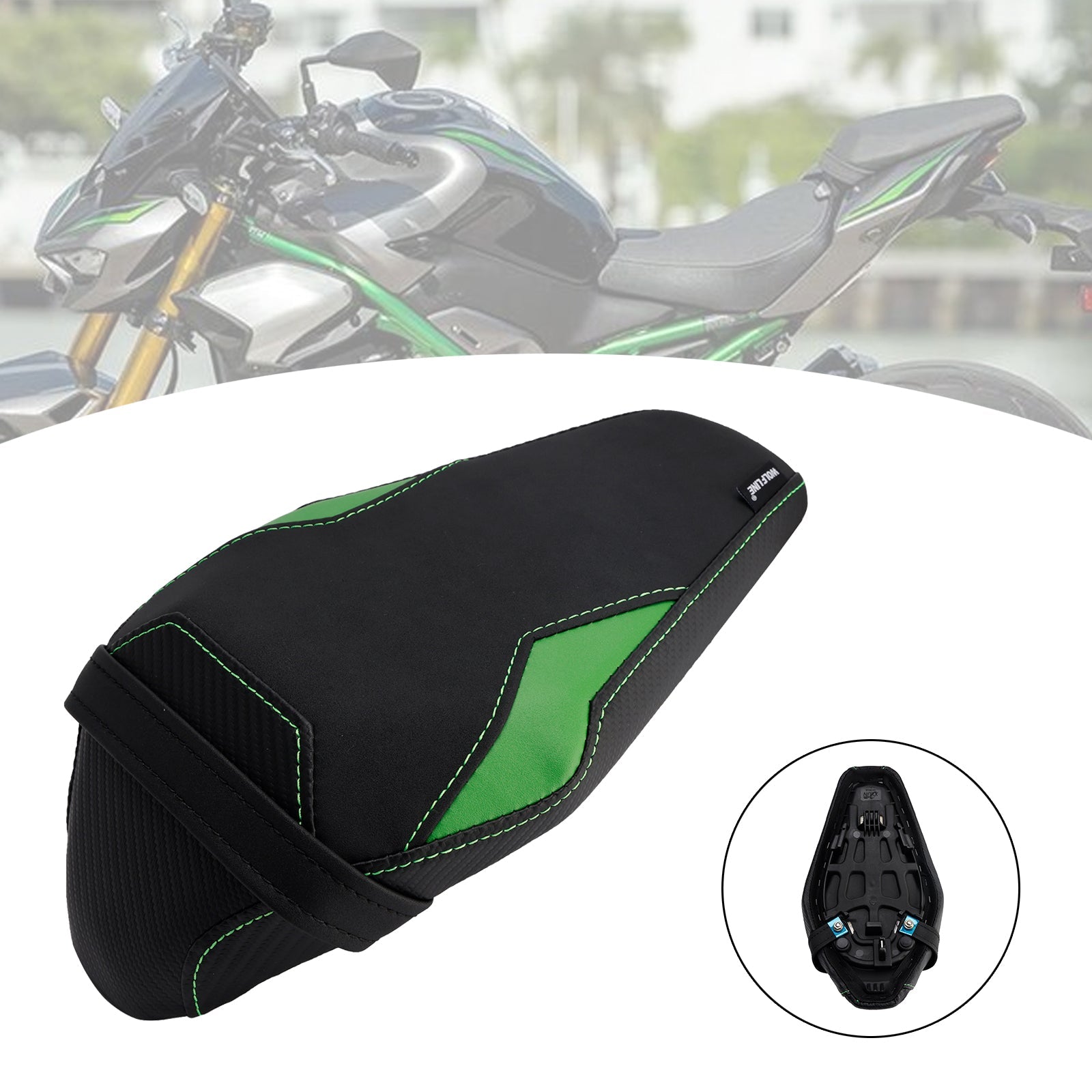 Coussin de selle passager arrière plat en PU rouge pour Kawasaki Ninja 900 Z900 (2025)