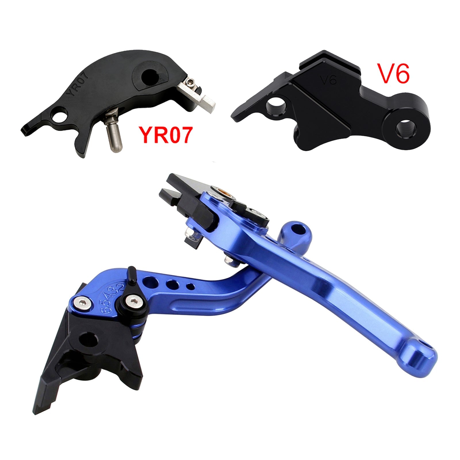 Nouveau levier de frein et d'embrayage court compatible avec YAMAHA XSR900 XSR900GP MT-09 MT-09SP 24-25