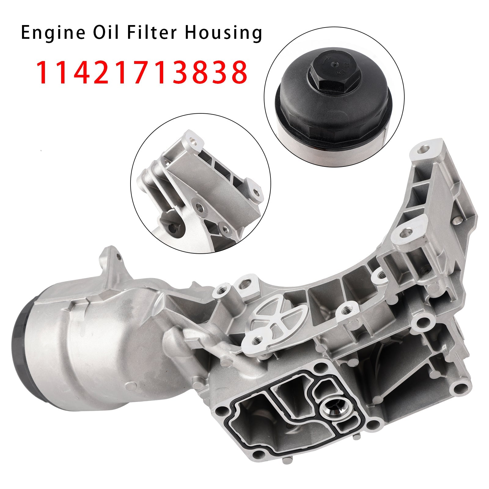 Boîtier de filtre à huile moteur pour BMW Z3 E36 L6 2.8L 3.0L Coupé Cabriolet (1999-2002) - Référence : 11421713838