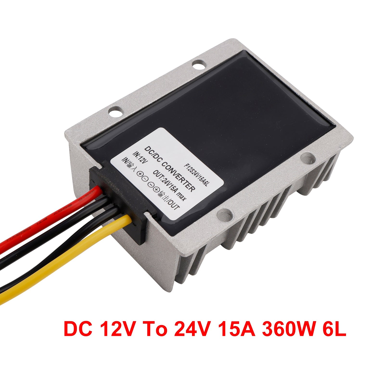 Convertisseur régulateur d'alimentation élévateur étanche DC 12 V à 24 V 360 W 15 A