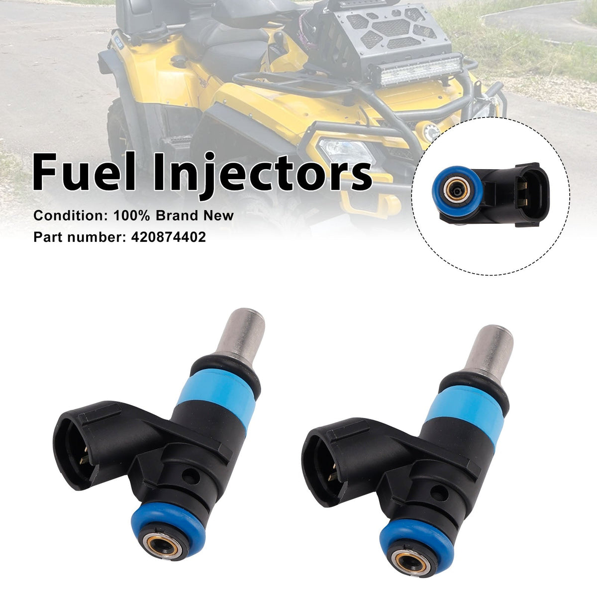 2 injecteurs de carburant 420874402 pour Can-Am Outlander MAX 800 2006-2008