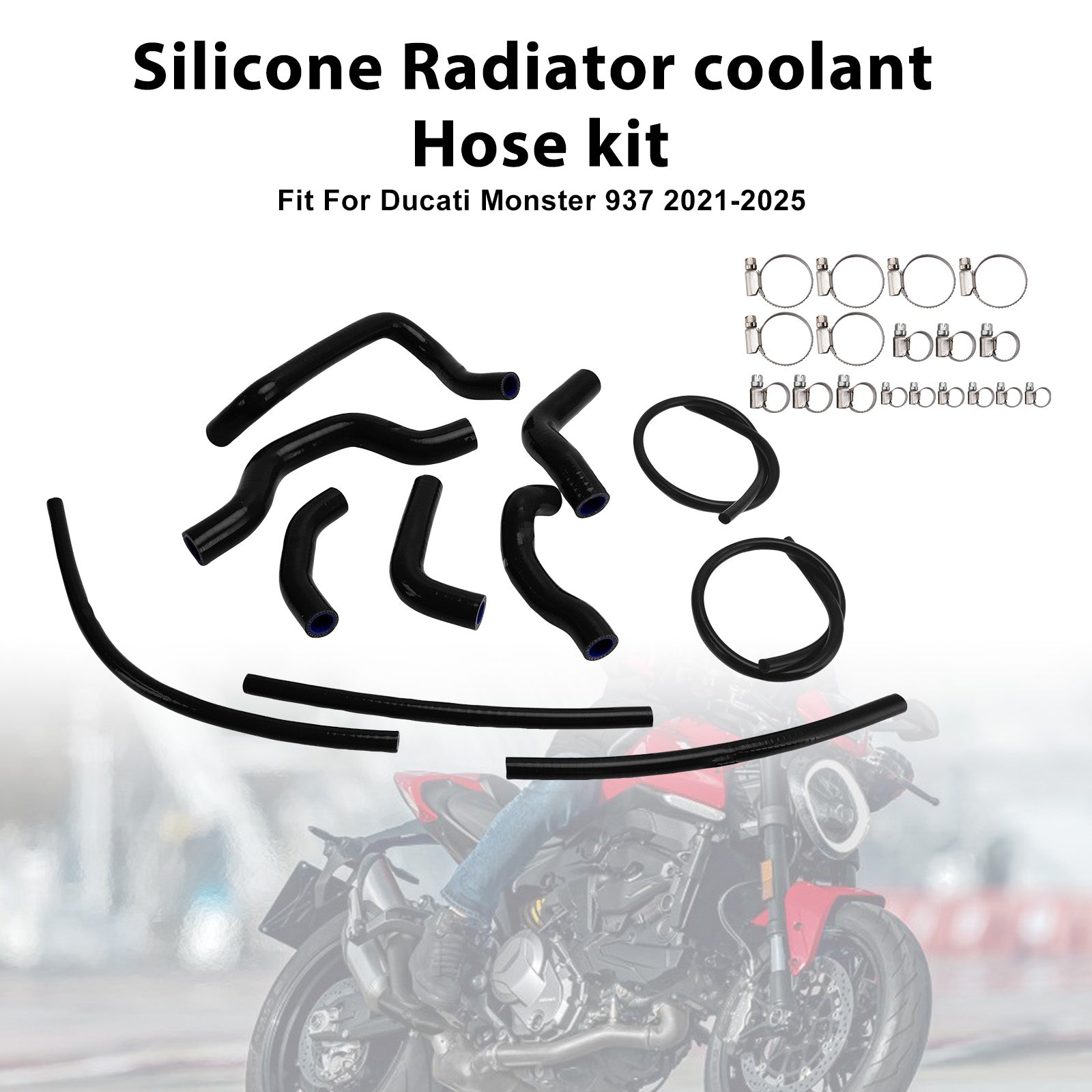 Durite de refroidissement en silicone pour radiateur Ducati Monster 937 (2021-2025)