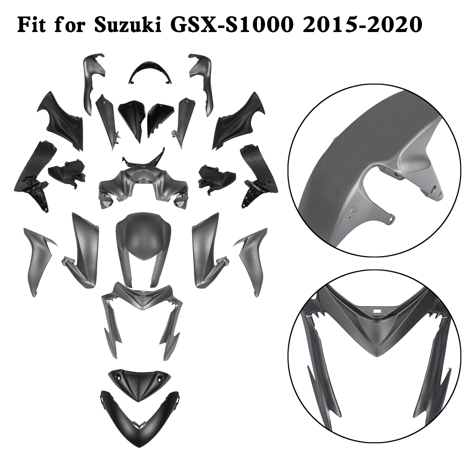 Kit de carénage de carrosserie en plastique injecté pour Suzuki GSX-S 1000 GSXS 2015-2020