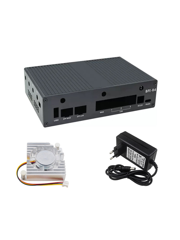 Coque de protection en alliage d';aluminium pour Banana Pi R4 avec radiateur