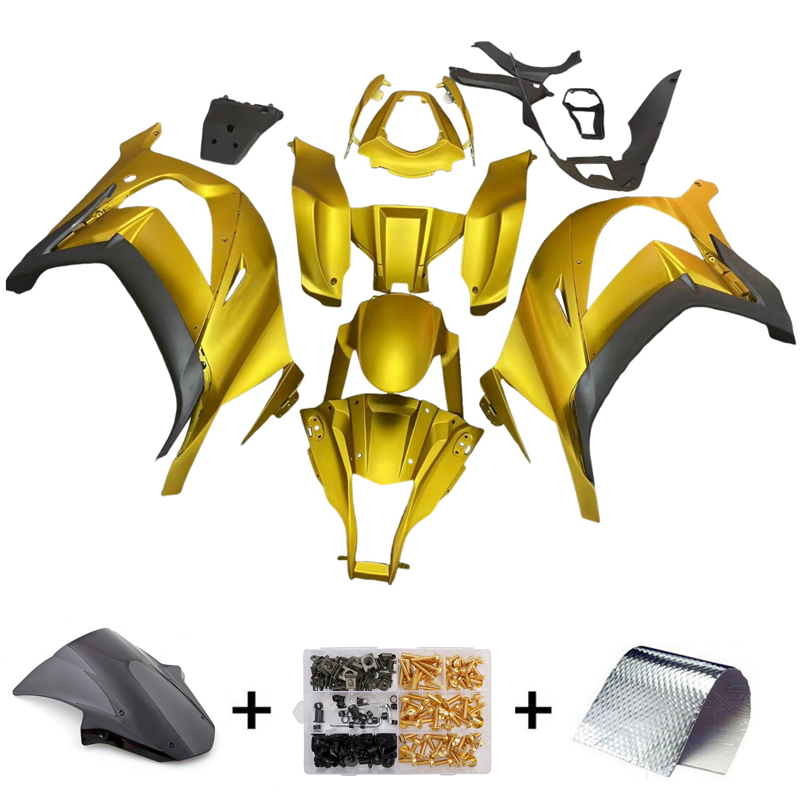 Kit de carénage injecté en plastique ABS pour Kawasaki ZX10R 2011-2015