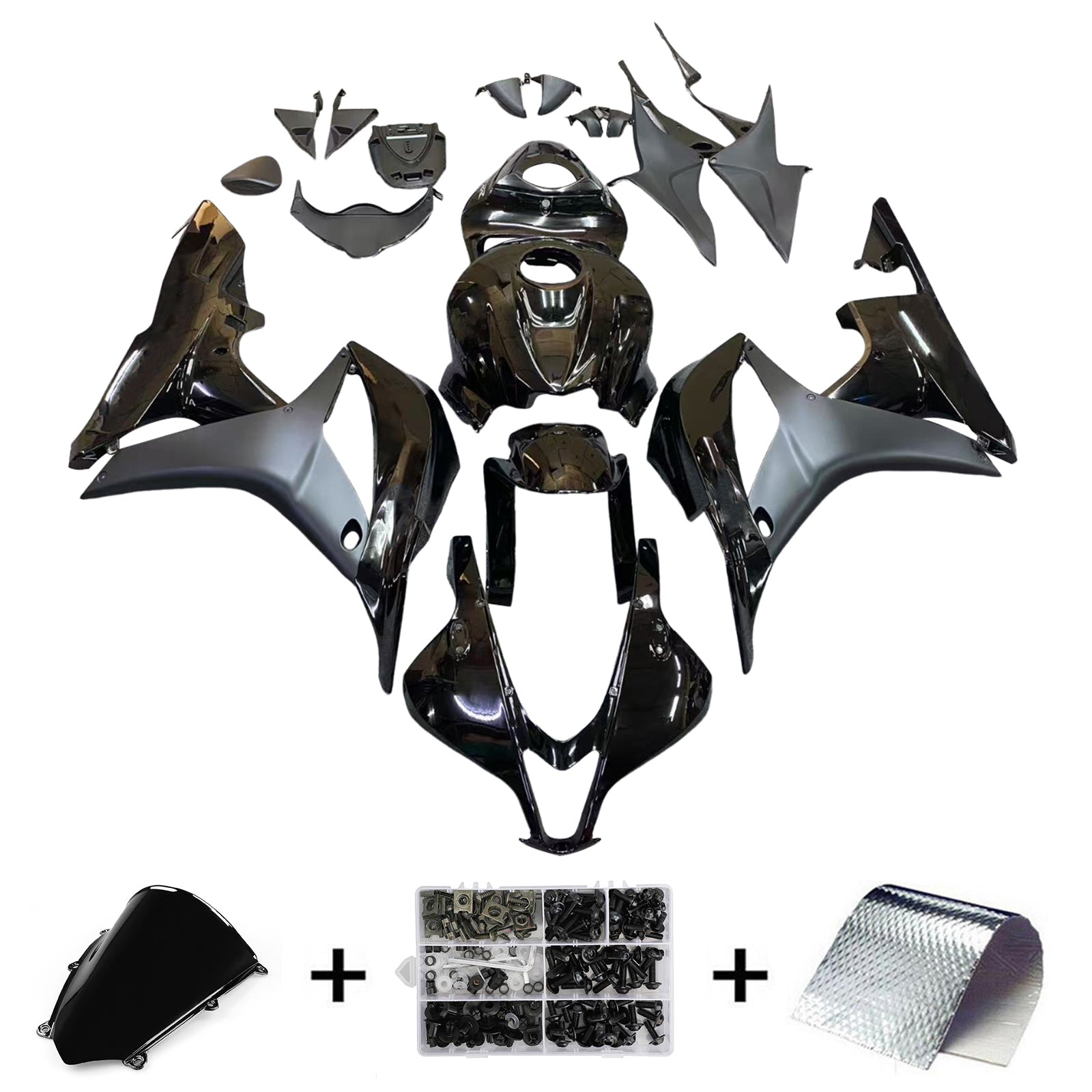 Kit de carenado de inyección, carrocería de plástico ABS para Honda CBR600RR 2007-2008 F5