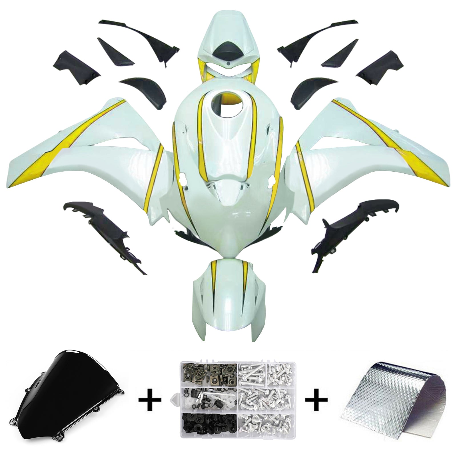 Kit de carénage injecté en plastique ABS pour Honda CBR1000RR 2008-2011