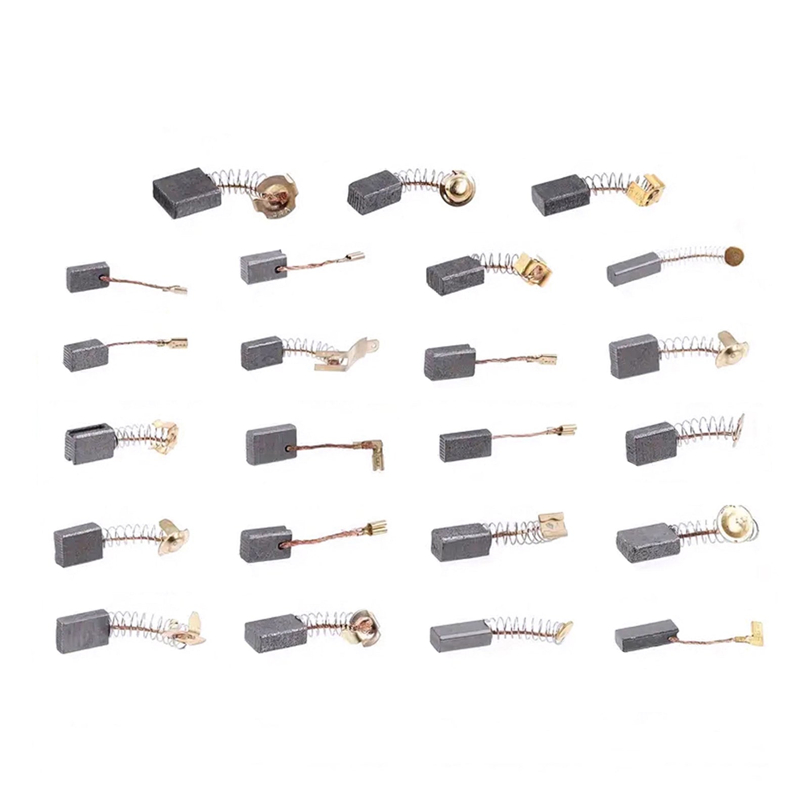 Lot de 46 balais de charbon pour moteur électrique, 23 tailles, pièce de rechange pour réparation d'outils électriques