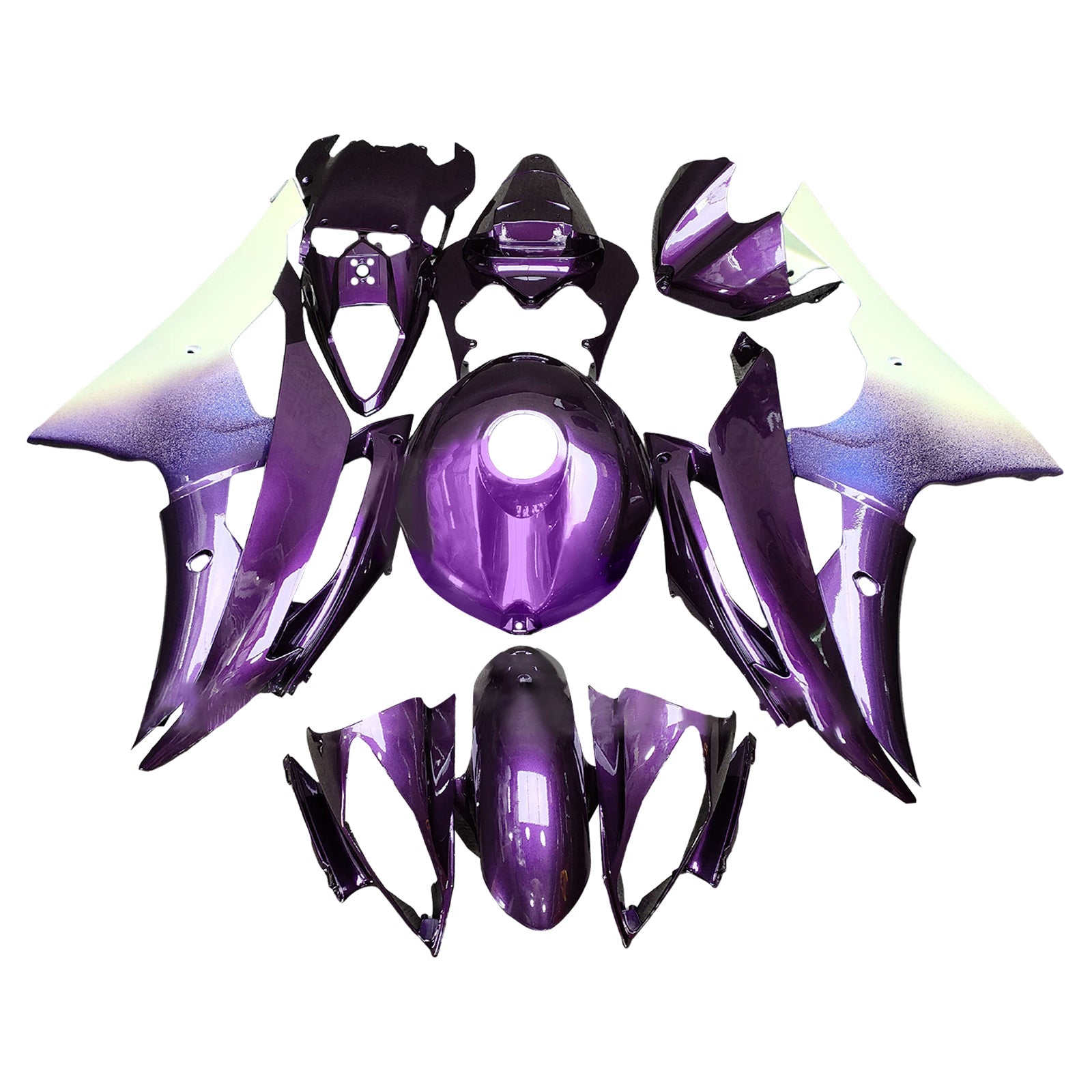Kit de carénage injecté en plastique ABS pour Yamaha YZFR6 YZF-R6 2008-2016