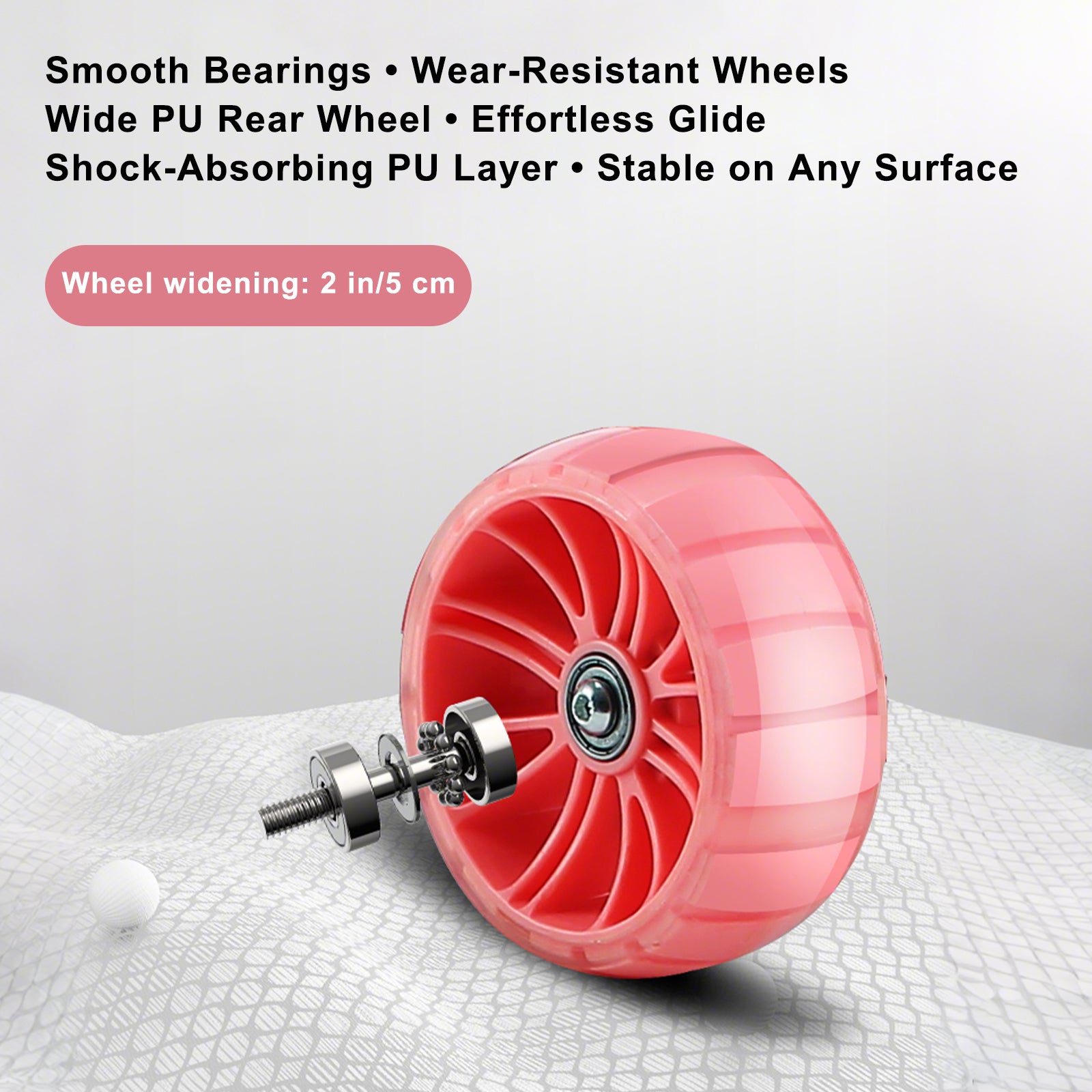 Otroški skiro 2 v 1, 3 kolesa, z zložljivim sedežem in nastavljivim drogom s svetlobo - modro ali roza