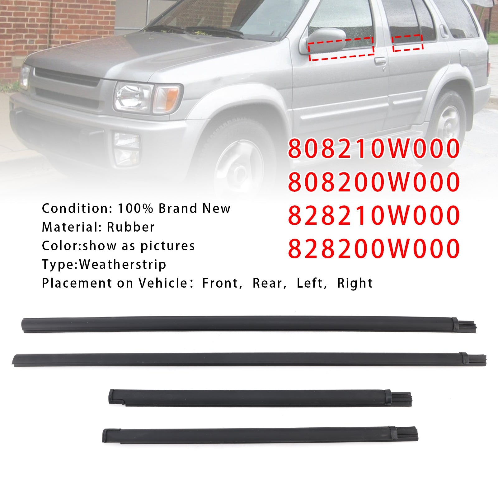 Burletes de 4 puertas para Nissan Pathfinder Terrano R50 1995-2004