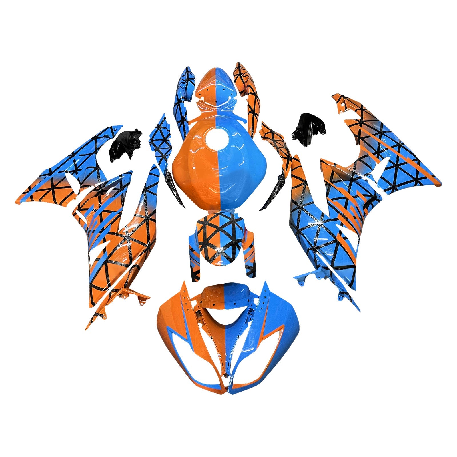 Kit carena iniezione Carrozzeria in plastica ABS per Kawasaki ZX6R 636 2009-2012