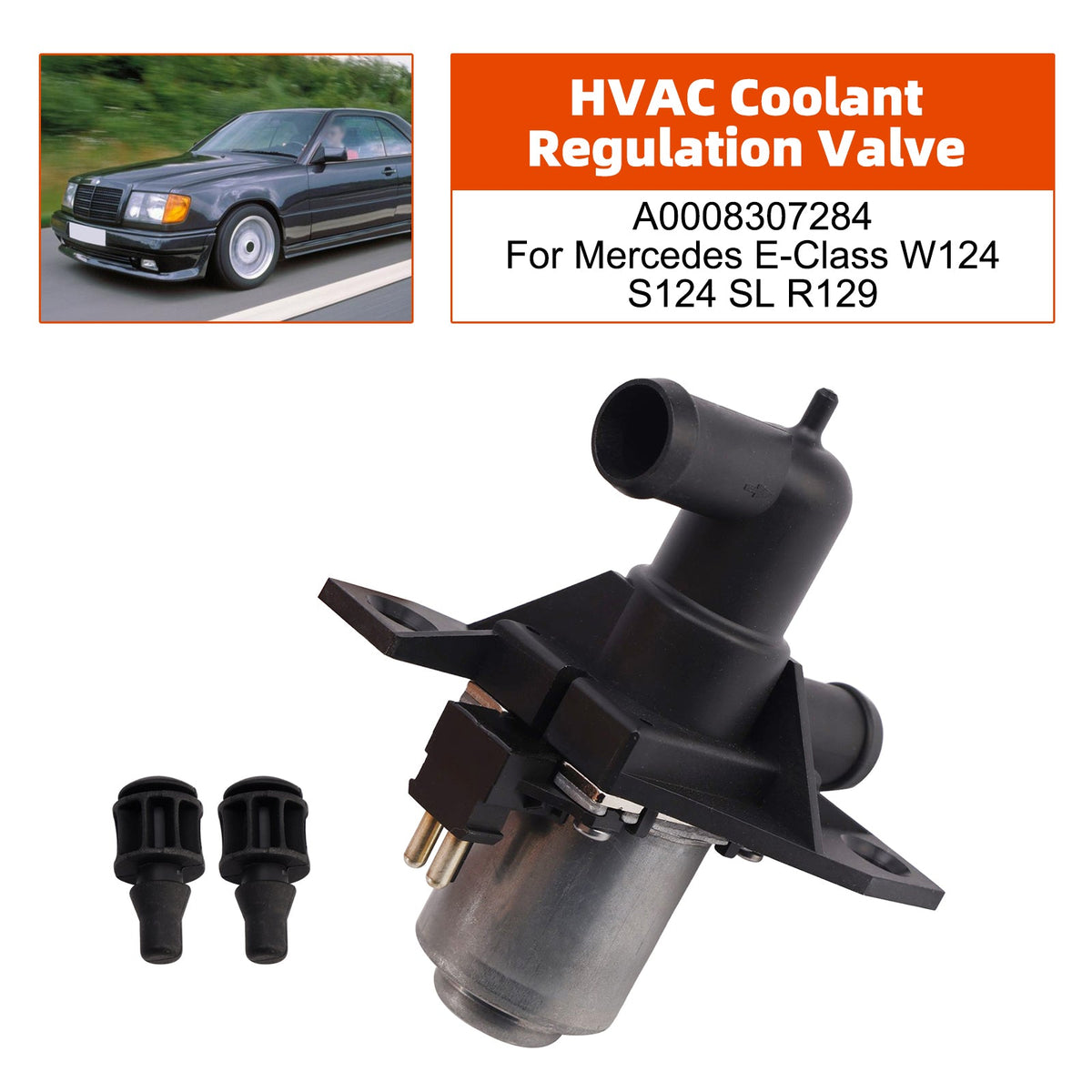 Vanne de régulation du liquide de refroidissement pour système de chauffage, ventilation et climatisation A0008307284 pour Mercedes Classe E W124 S124 SL R129