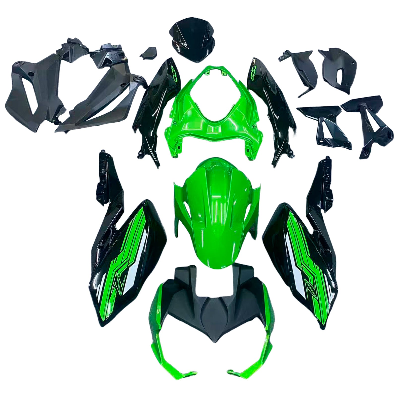 Kit de carénage en plastique ABS injecté compatible avec Kawasaki Z400 2018-2024