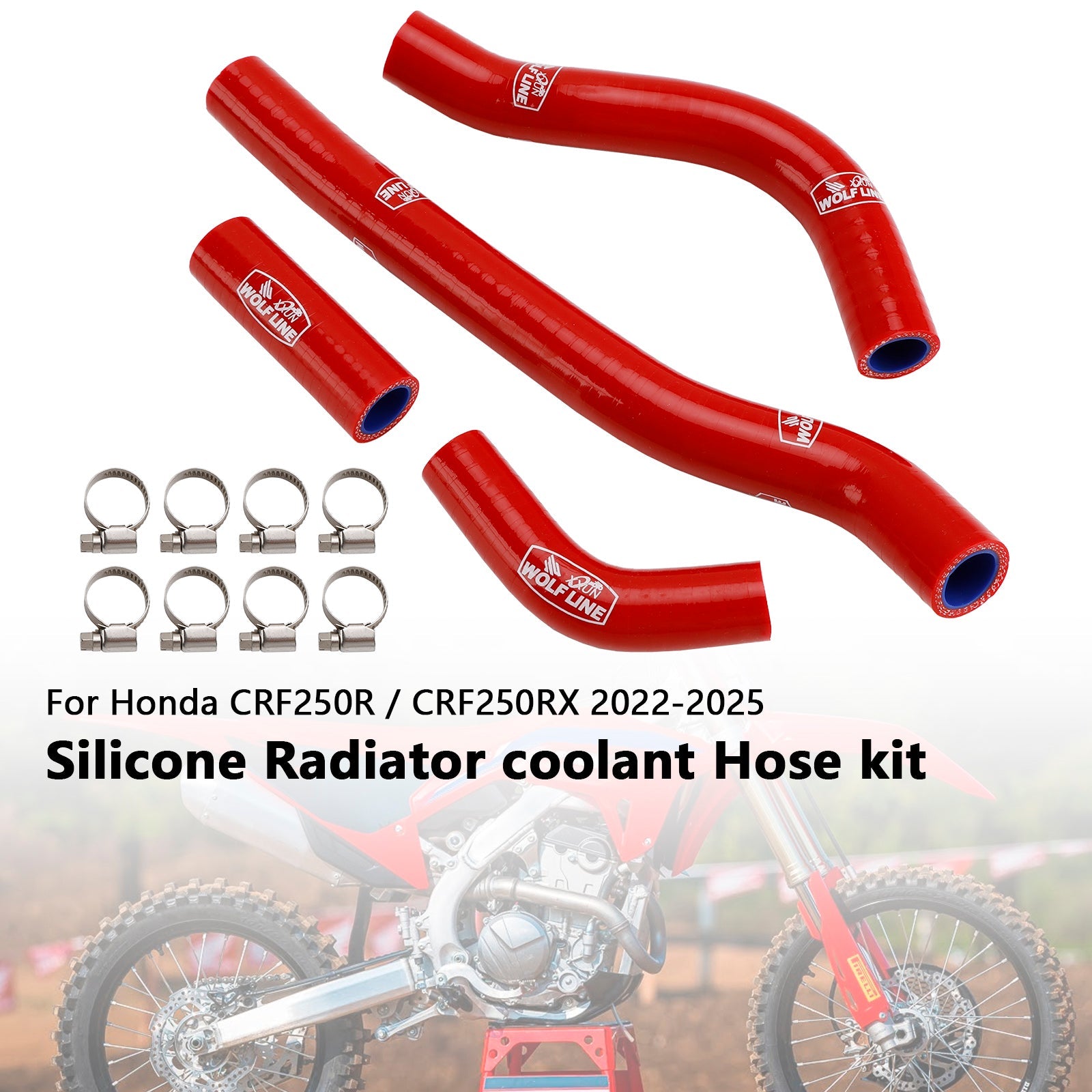 Durite de refroidissement en silicone pour radiateur Honda CRF250R et CRF250RX (2022-2025)