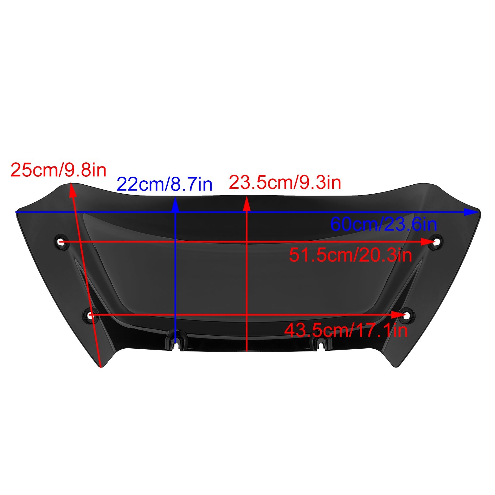 Vetrobransko steklo 9""za Touring Street Glide CVO 117 121 2023–2024"
