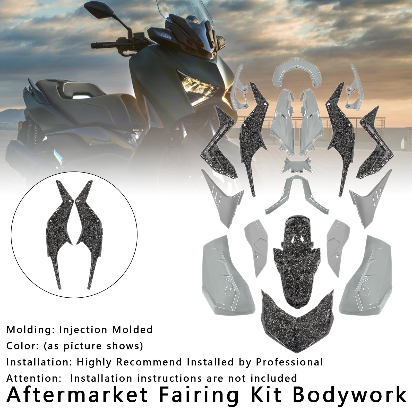 Kitting and Bodywork Kit inyectado para Yamaha X-Max 300 XMAX 2023-2024