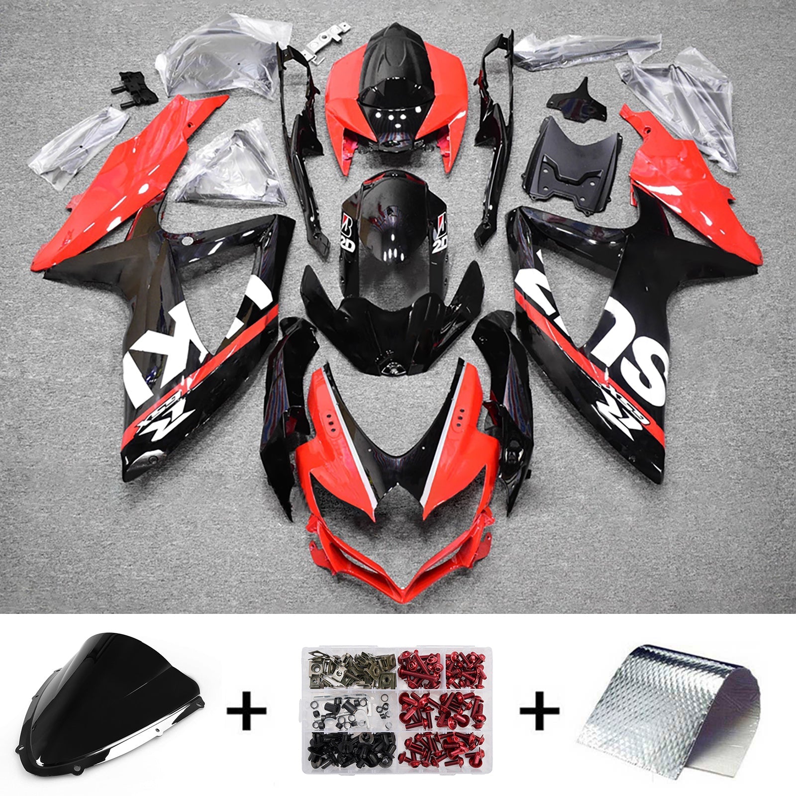 Kit de carénage injecté en plastique ABS pour Suzuki GSXR 600/750 2008-2010 K8
