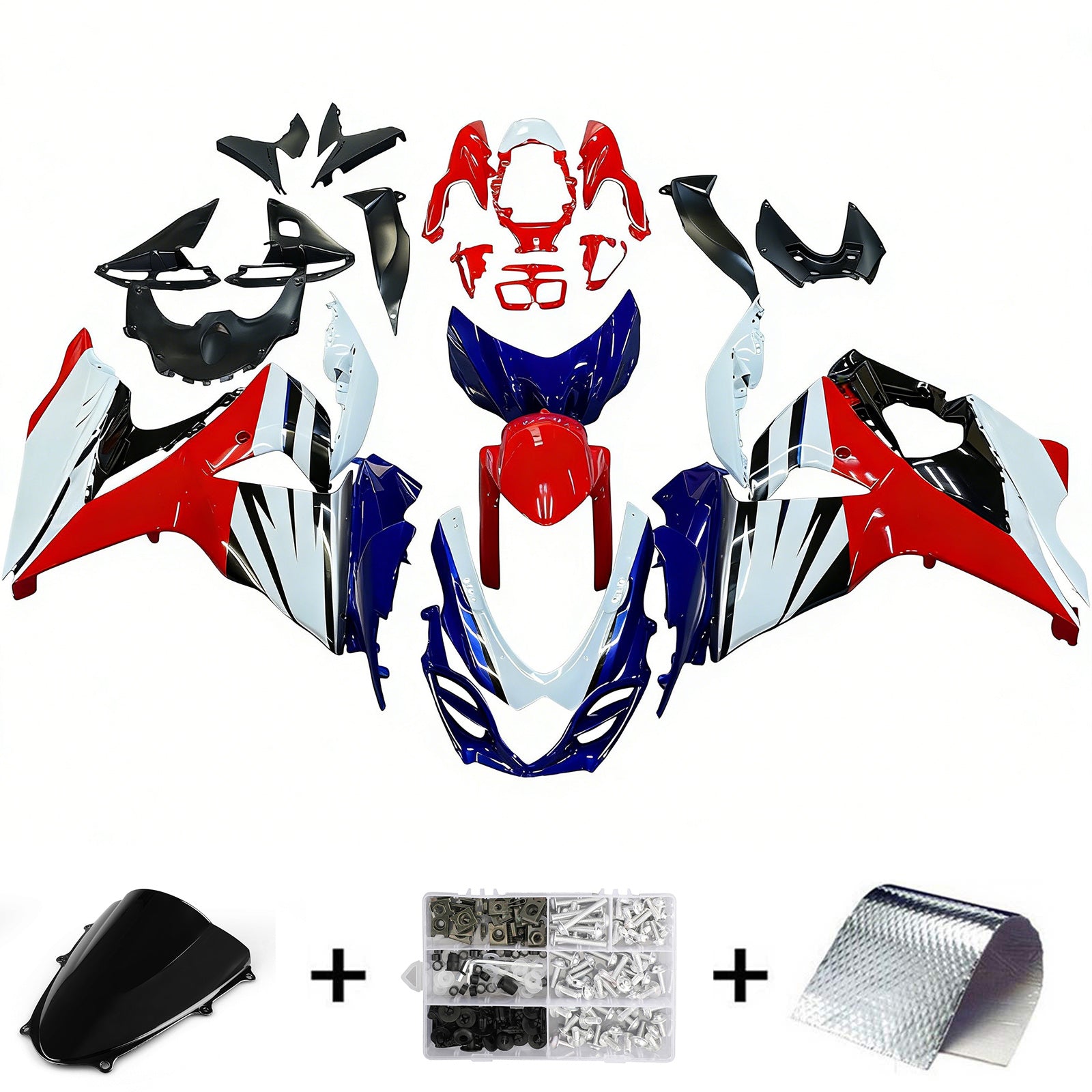 Kit de carénage par injection, carrosserie en plastique ABS, compatible avec Suzuki GSXR1000 2009-2016