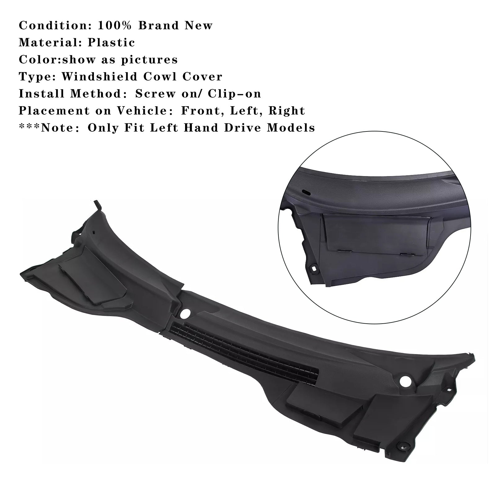 Links en rechter voorruitkap voor Mini Cooper Hatchback 2007-2008 5113