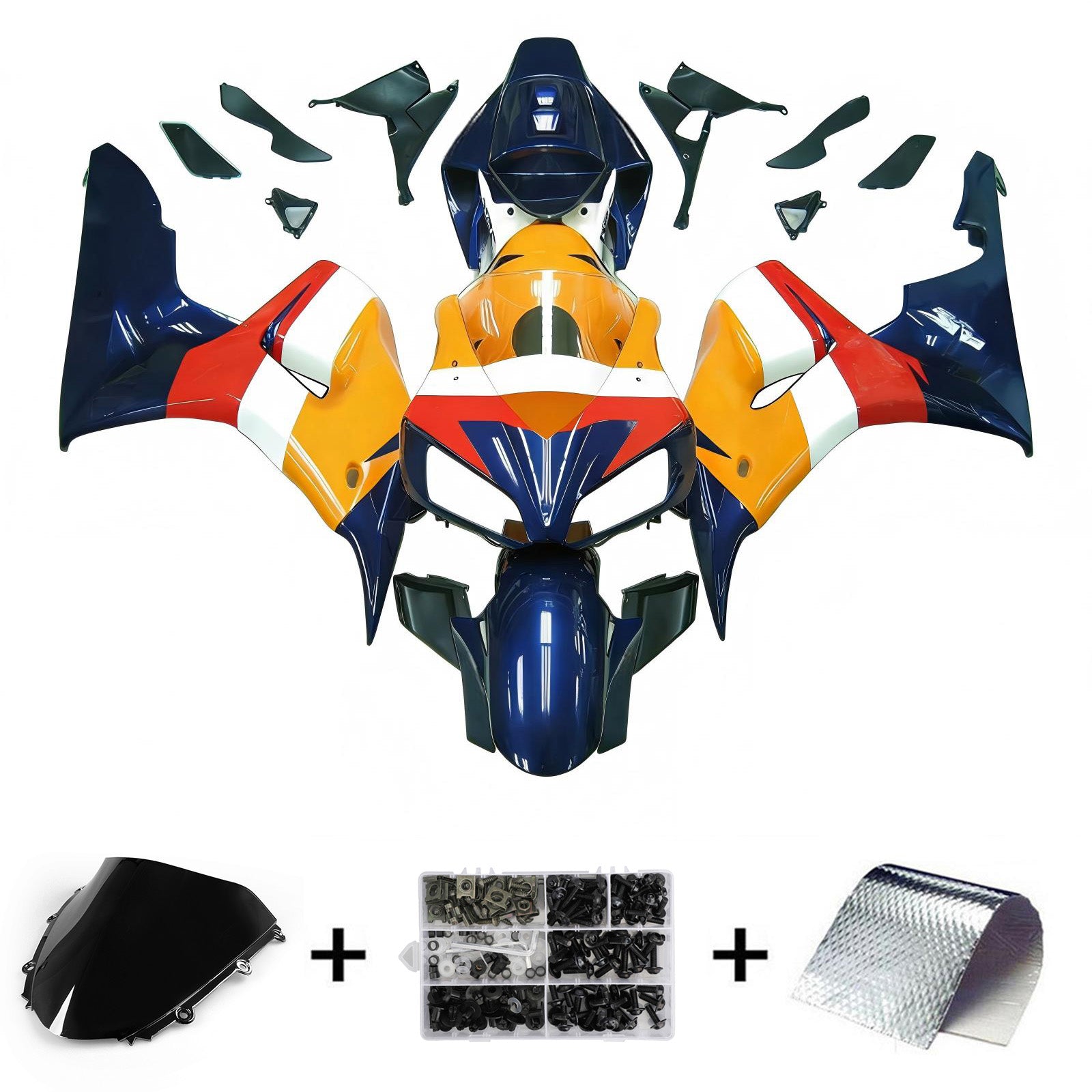 Kit de carénage par injection, carrosserie en plastique ABS pour Honda CBR1000RR 2006-2007