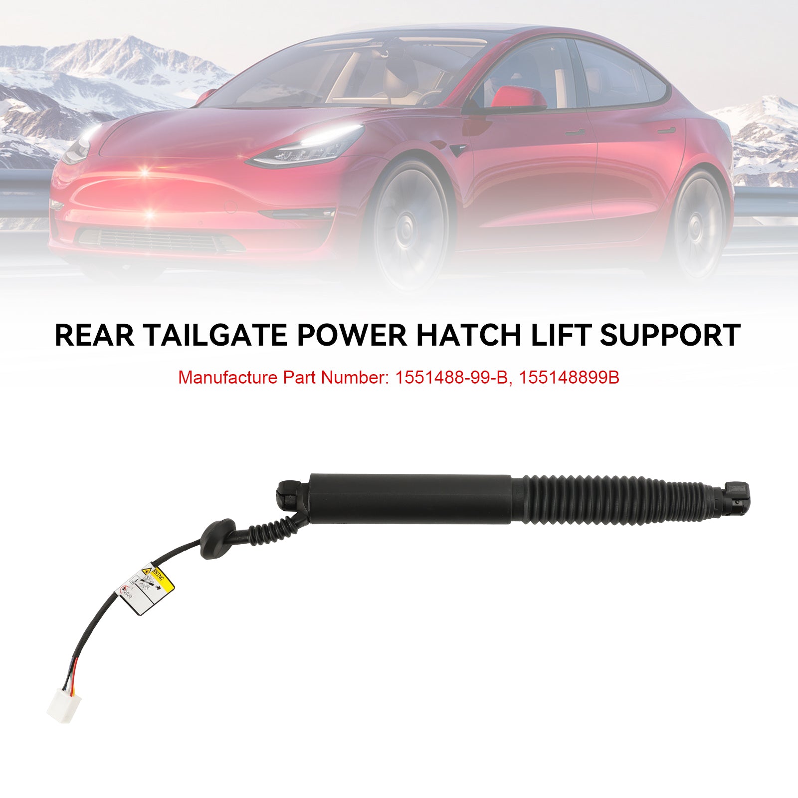 Supporto Struthz per sollevatore elettrico per portellone posteriore lato sinistro per Tesla Model 3 2021-2023