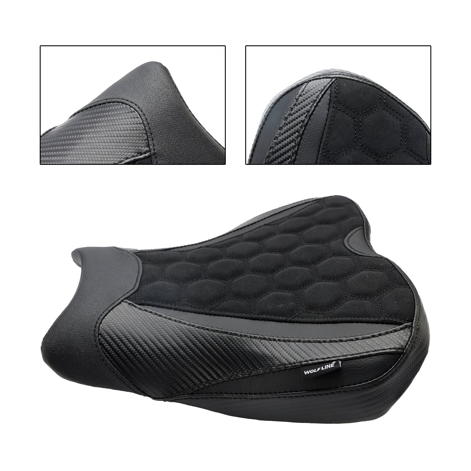 Cuscino del quartier generale davanti al raider in poliuretano nero per Kawasaki Ninja ZX-4R ZX-4RR 2023
