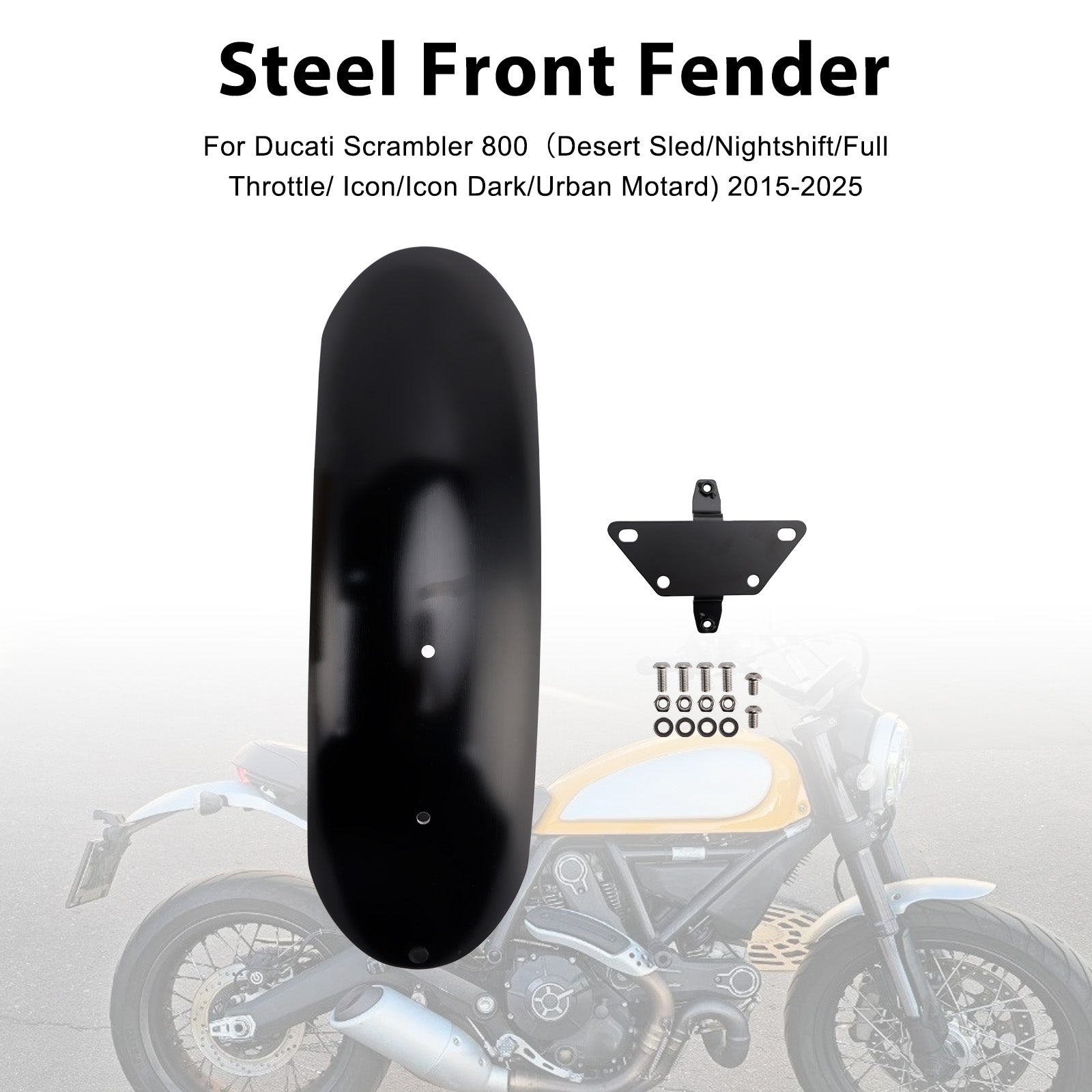 Stalen voorspatbord voor Ducati Scrambler 1100 800 2015-2025