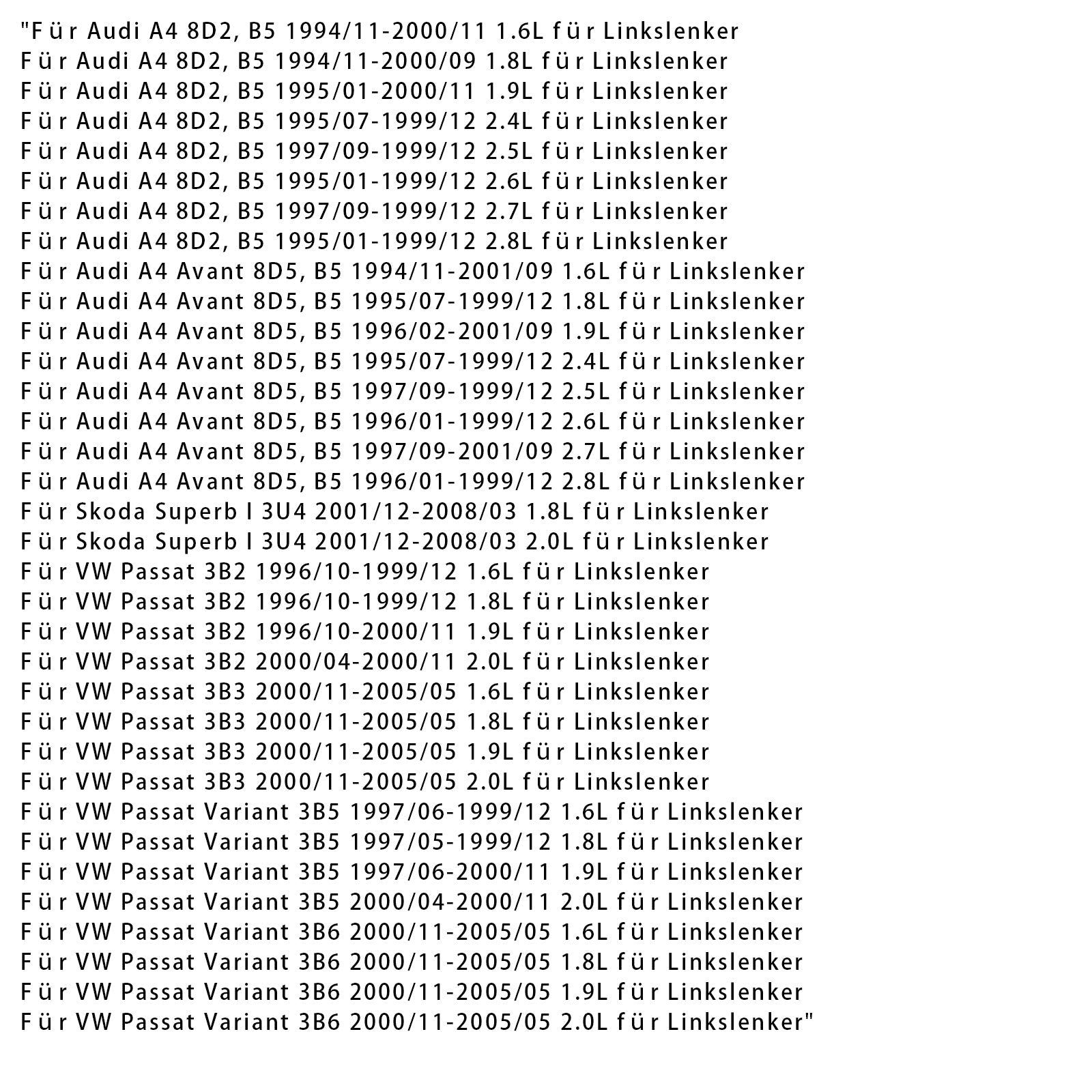 1995/07-1999/12 Audi A4 Avant 8D5, B5 1.8L Letev servo volana 3B1422052R 8D1422052BX