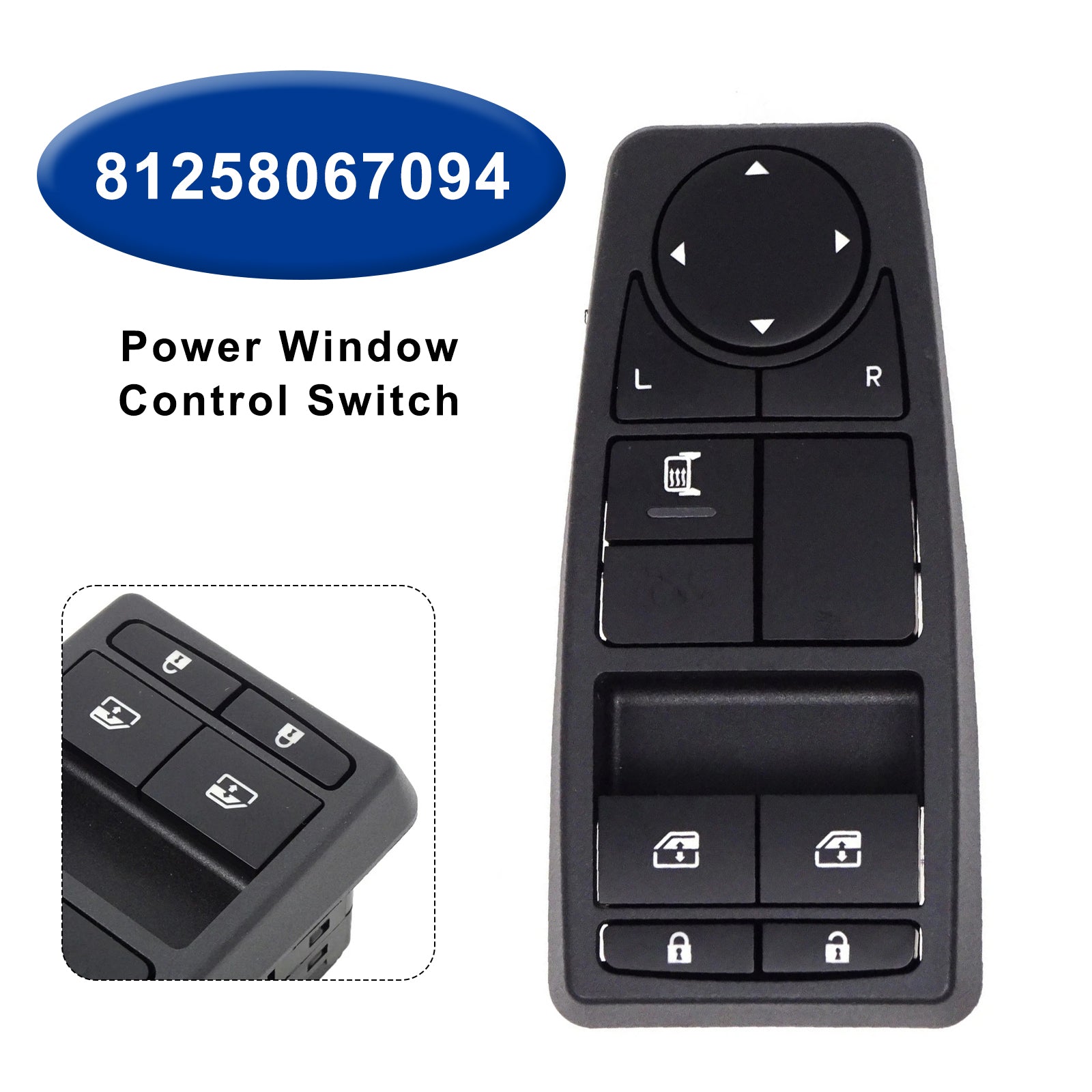 Električno okensko stikalo Man TGS TGX 81258067094 81258067109