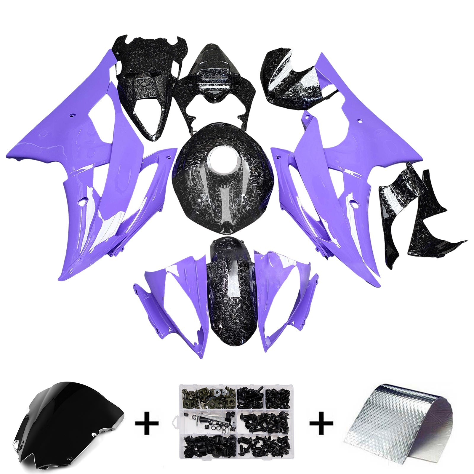Kit de carenado inyectado de plástico ABS para Yamaha YZFR6 YZF-R6 2008-2016