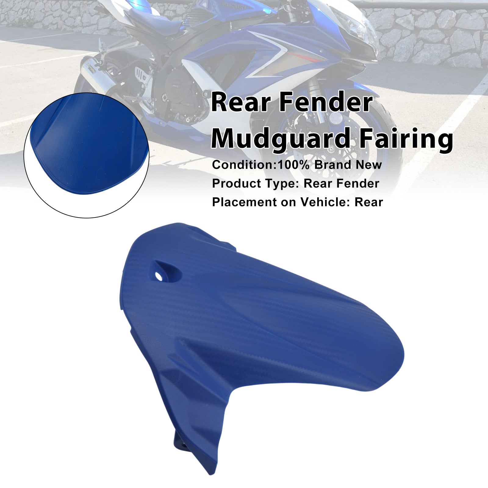Garde-boue arrière pour Suzuki GSX-R750 (2011-2025)