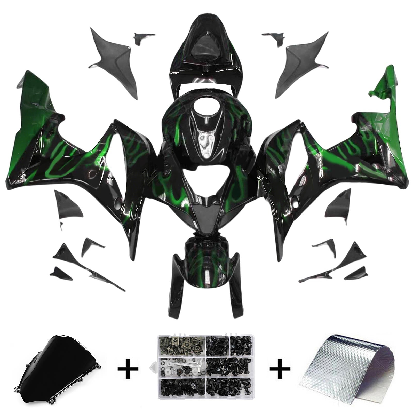 Kit de carénage par injection, carrosserie en plastique ABS pour Honda CBR600RR 2007-2008 F5