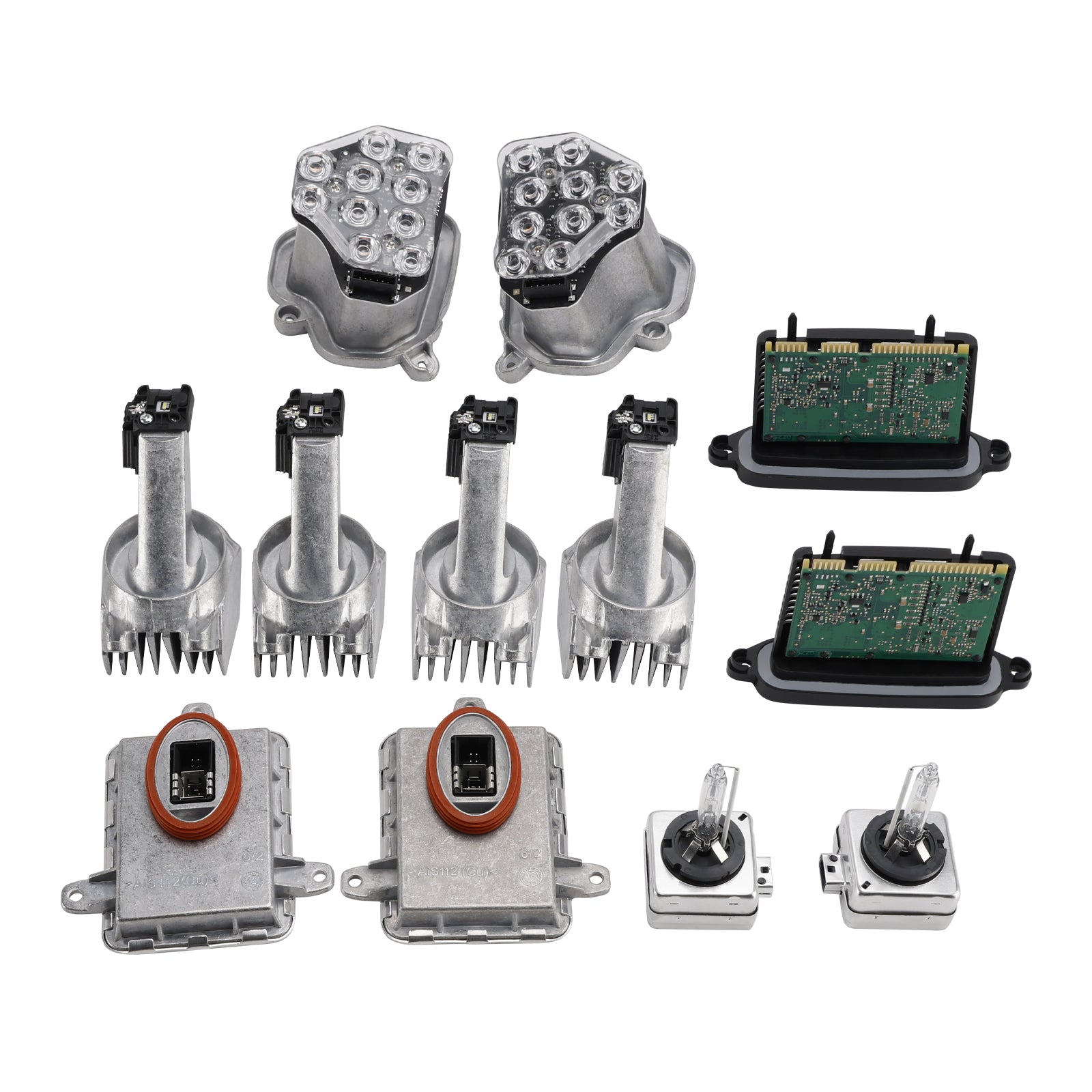 Conjunto de 12 módulos&Fuente de alimentación izquierda y derecha para faros LED AHL para BMW Serie 5 F10 F11 F07