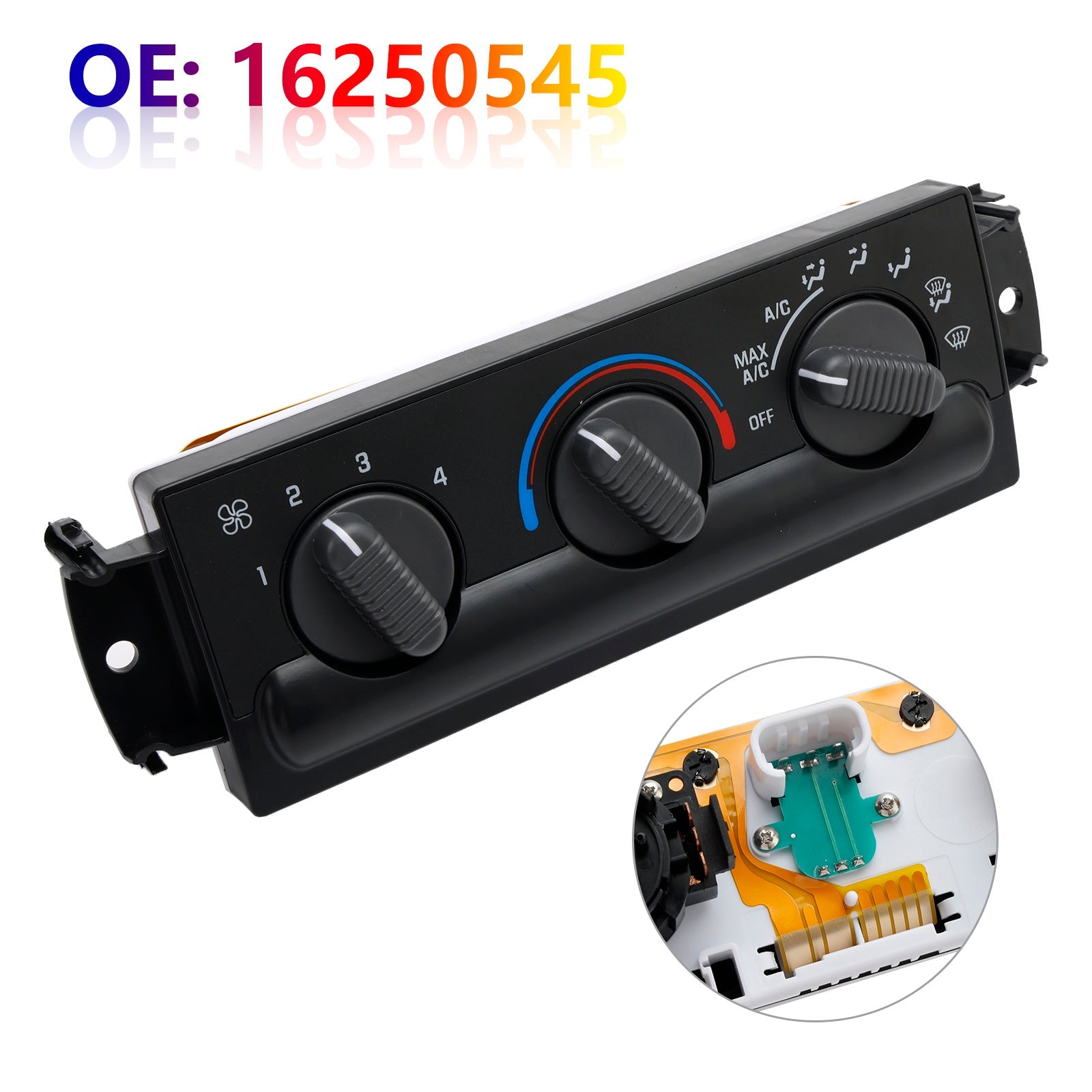 Interruptor de control del calentador de aire acondicionado 16250545 para GMC Sonoma SL, SLE, SLS 2.2L L4 1999-2001