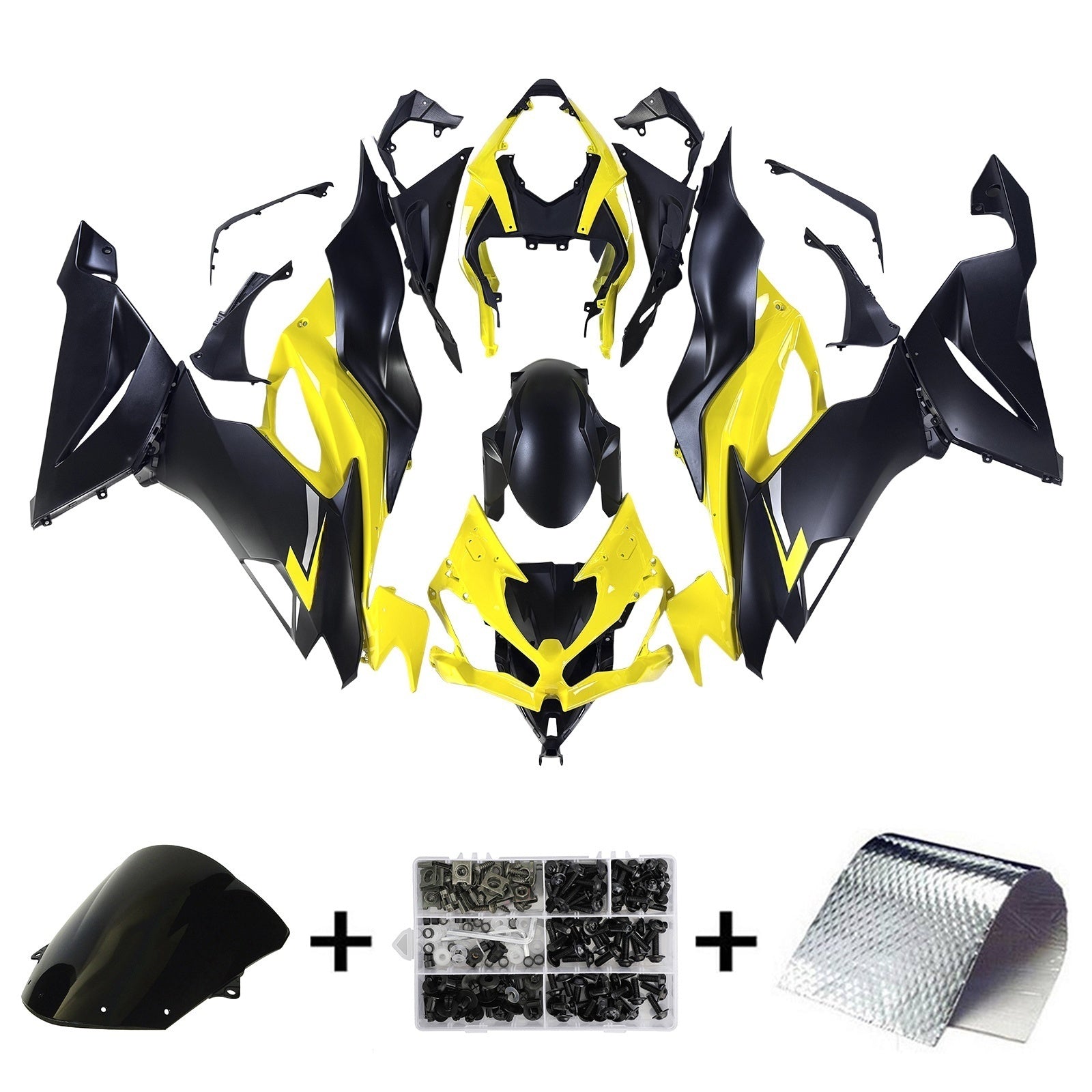Injection carénage kit carrosserie plastique ABS fit pour Kawasaki ZX6R 2019-2023