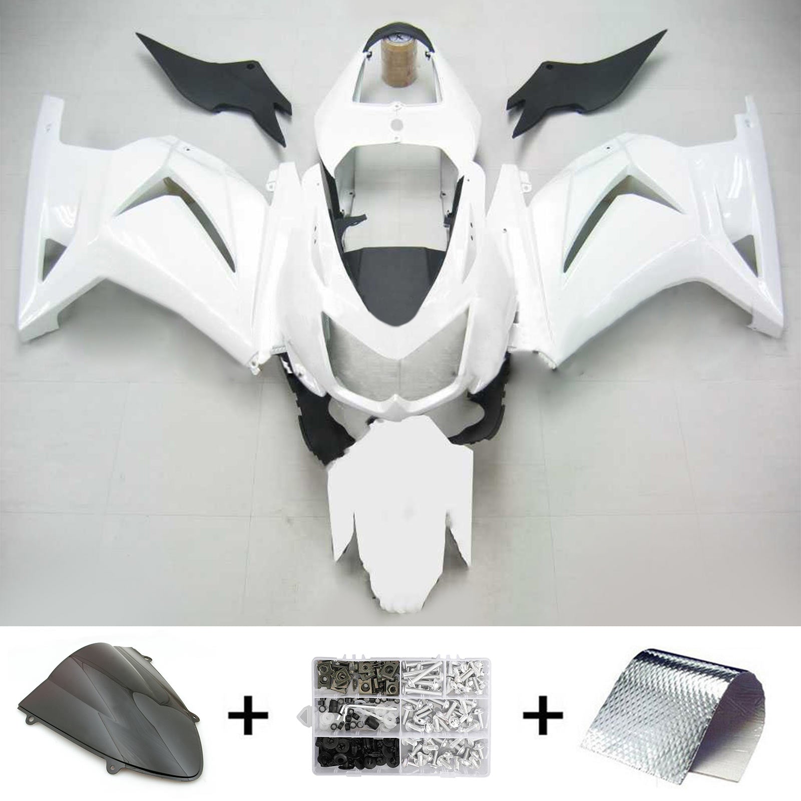Kit di carenatura a iniezione, carrozzeria in plastica ABS per Kawasaki EX250/NINJA250R 2008-2012