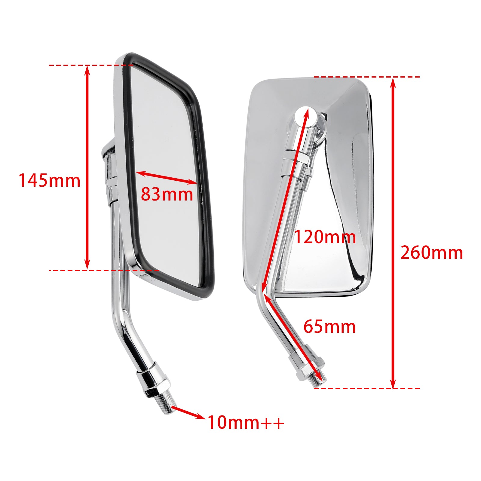 Set specchietto retrovisore sinistro e destro per Daelim VL 125 Daystar Classic VL125Fi 2000-2020
