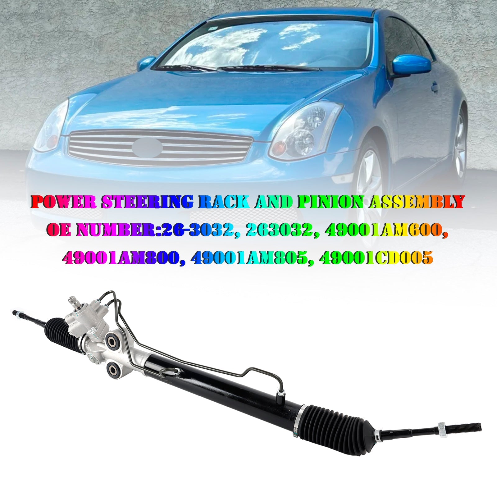 Crémaillère de direction assistée 263032 pour berline Infiniti G35 2006 à propulsion (propulsion)