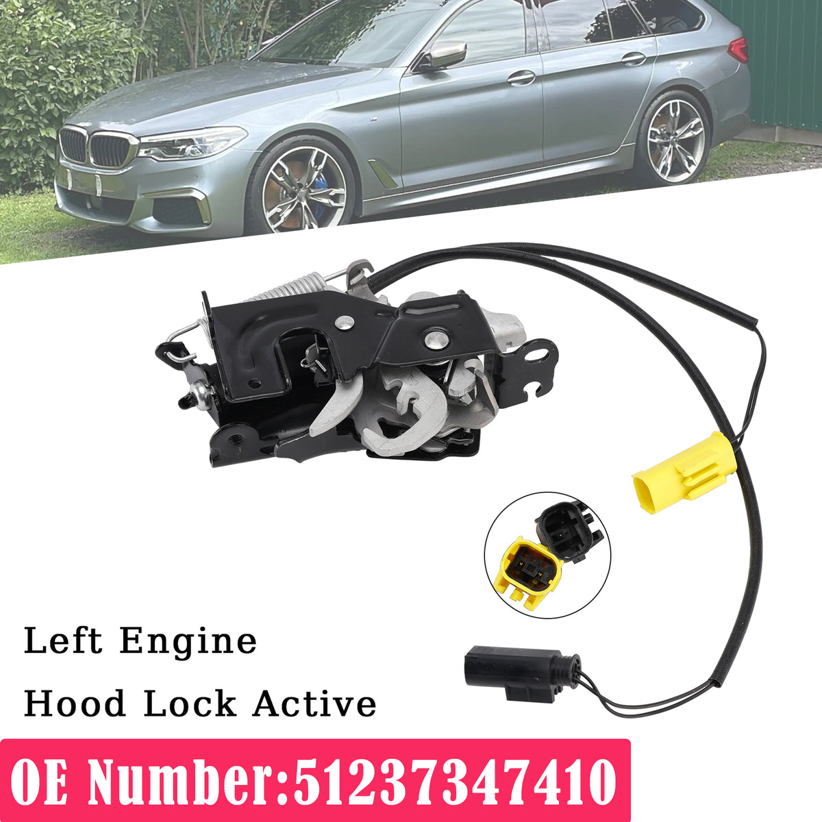 Left Verrou de capot 51237347410 Pour BMW 5 G30 F90 G31 2016-2023