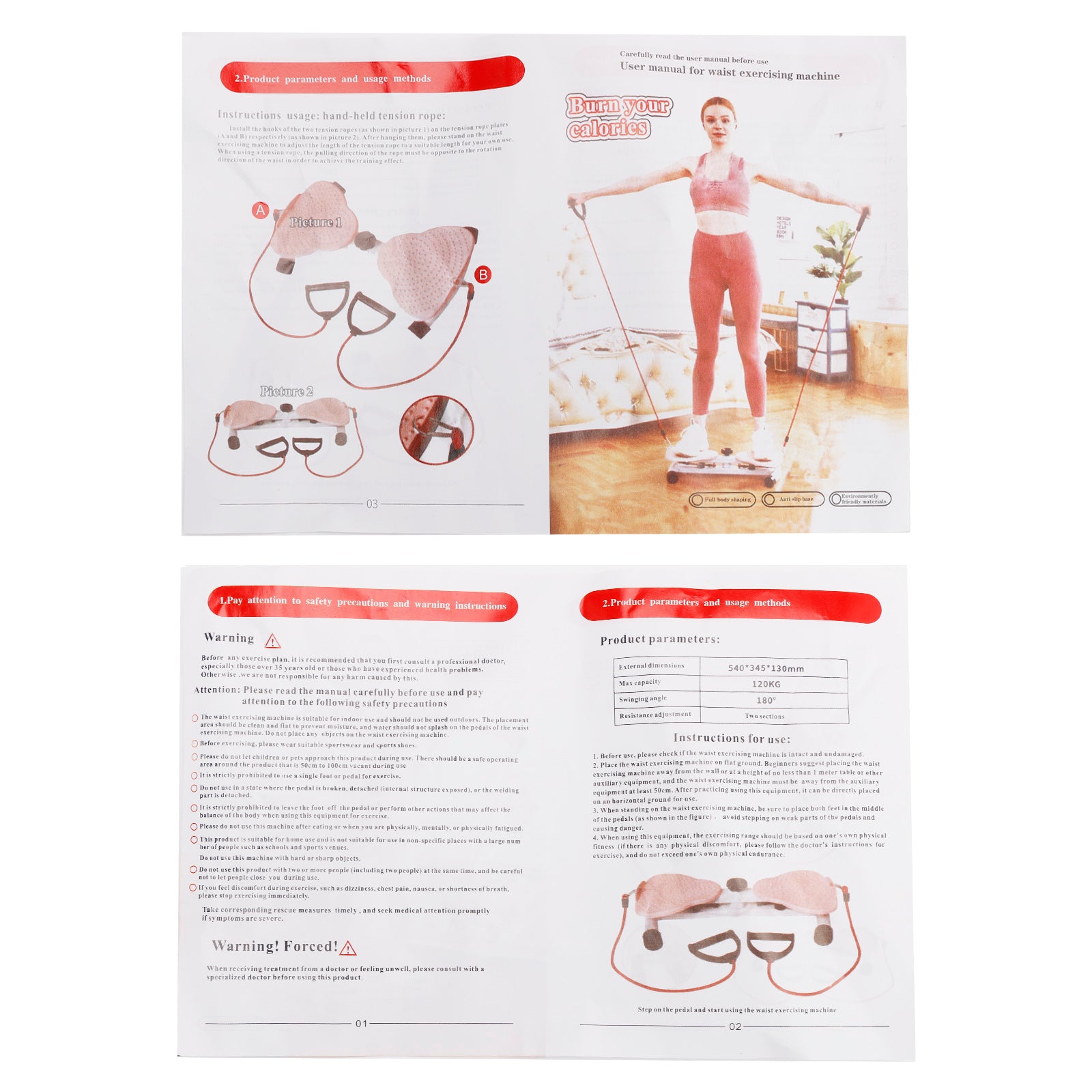 Máquina de torsión abdominal - Plataforma de fitness de 150 kg - Ultra silenciosa y antideslizante de 20 dB - Para un vientre plano (Azul)