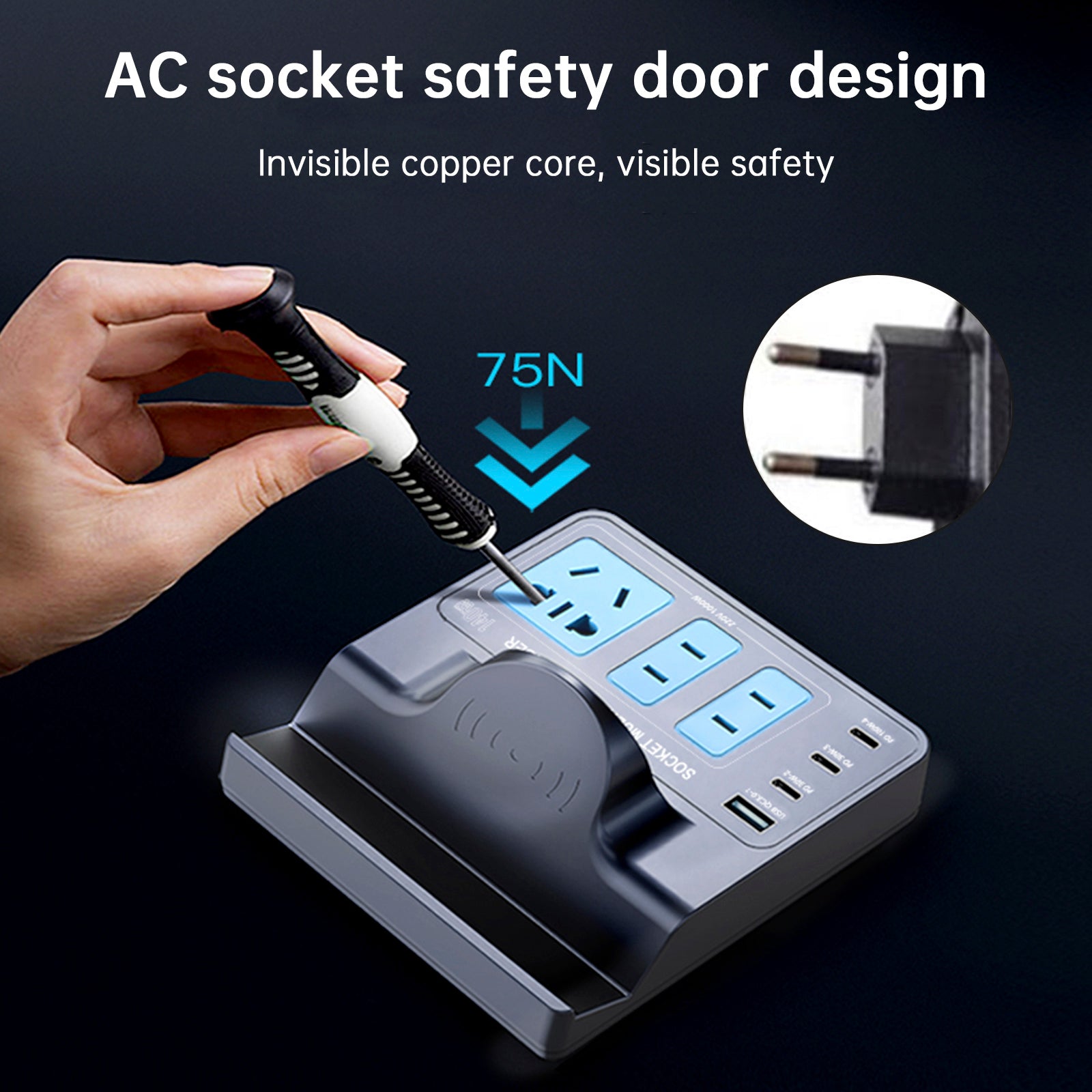 Inteligentna ładowarka bezprzewodowa 140 W, PD100 W o dużym mocy, dla laptopa, QC, telefonu komórkowego, gniazda UE