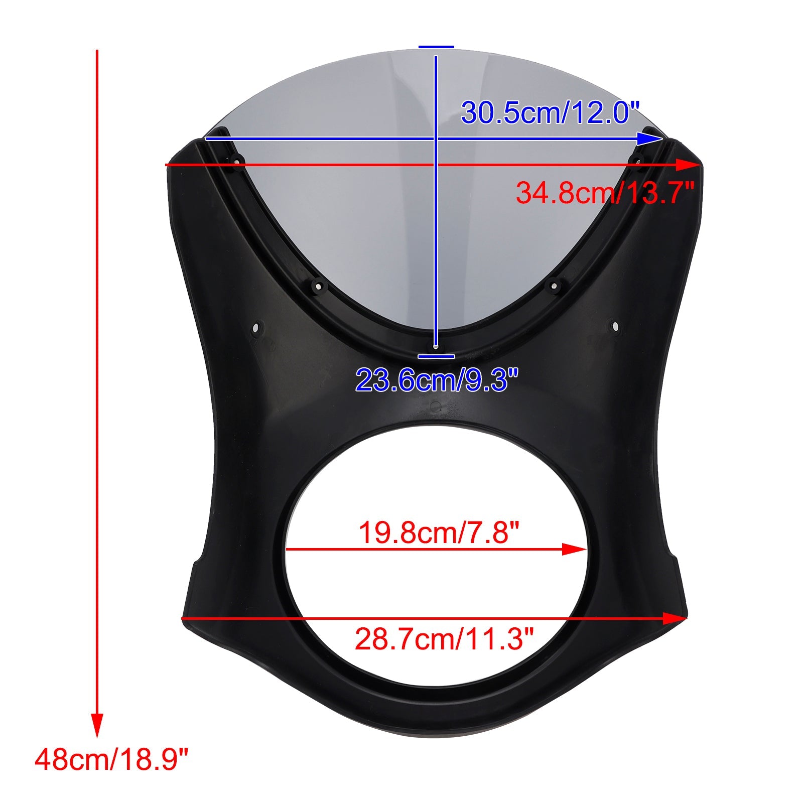 Fiera del parabrezza del faro per eliminatori Kawasaki 500 2024-2025