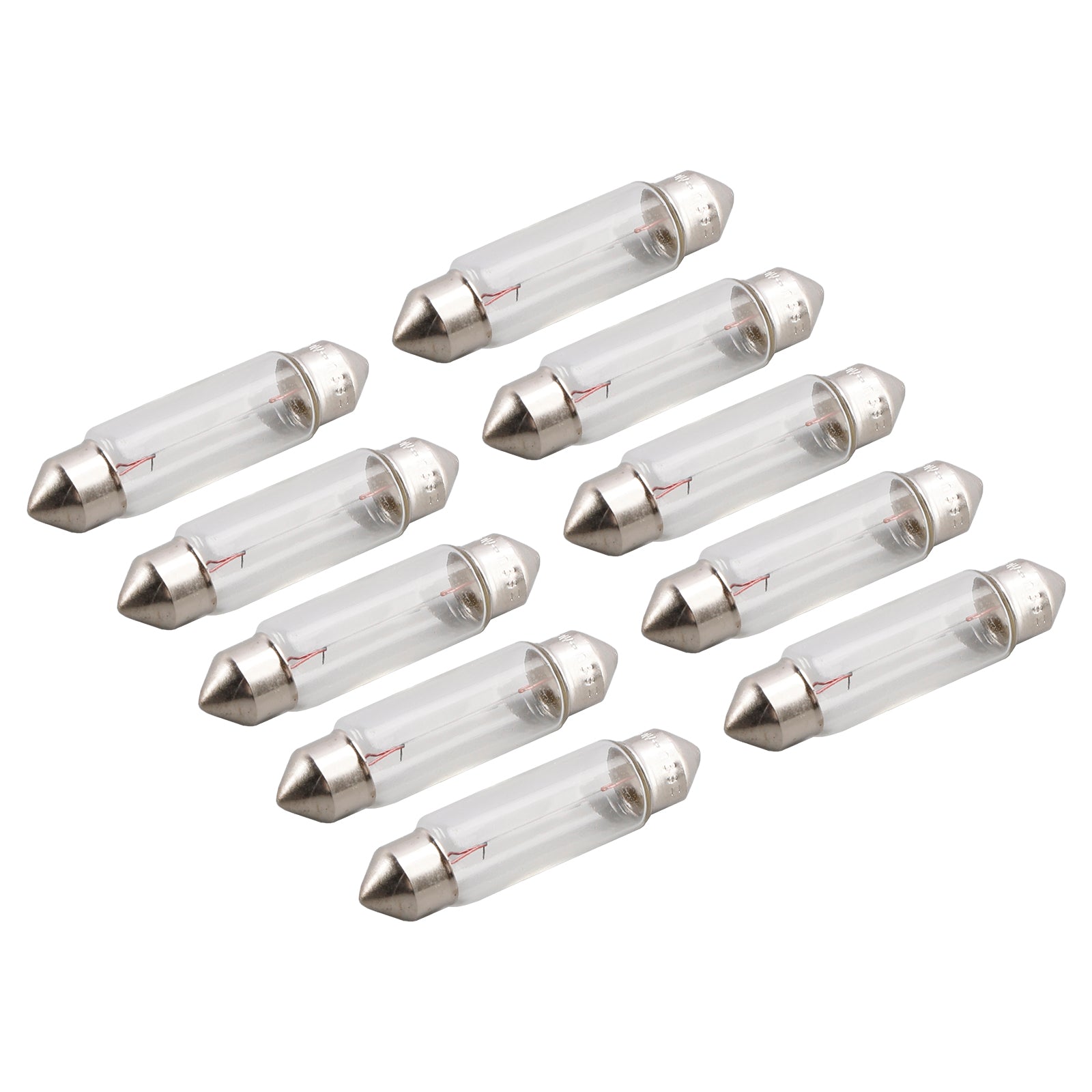 Lot de 10 ampoules tubulaires pour éclairage de voiture C10W SV8.5-8 43 mm 6429 24 V 10 W pour OSRAM
