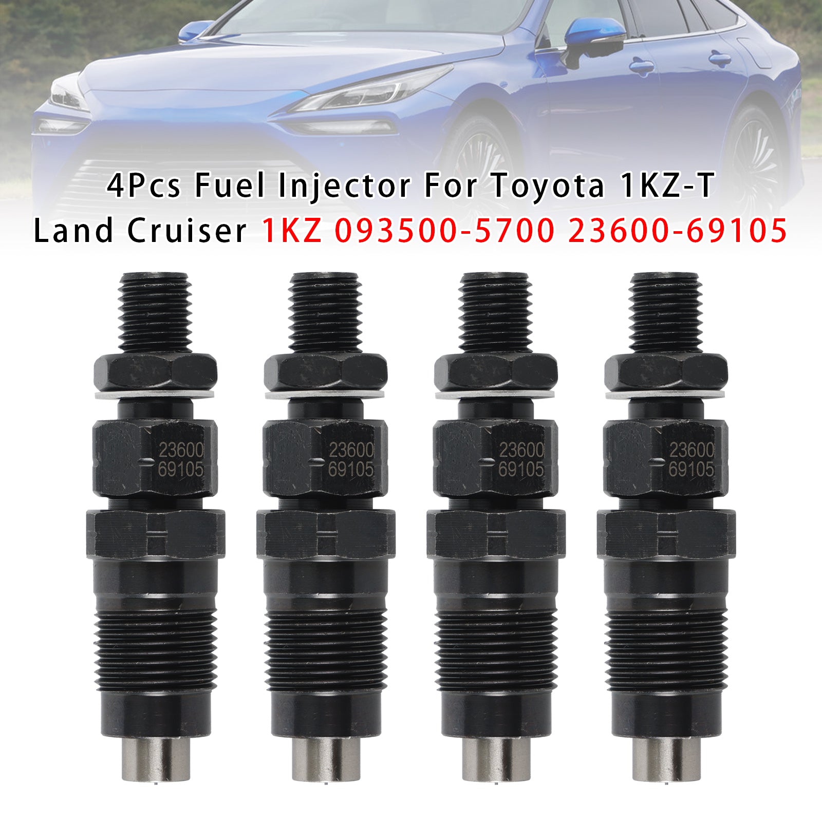 Lot de 4 Injecteur De Carburant Pour Toyota 1KZ-T Land Cruiser 1KZ 23600-69105