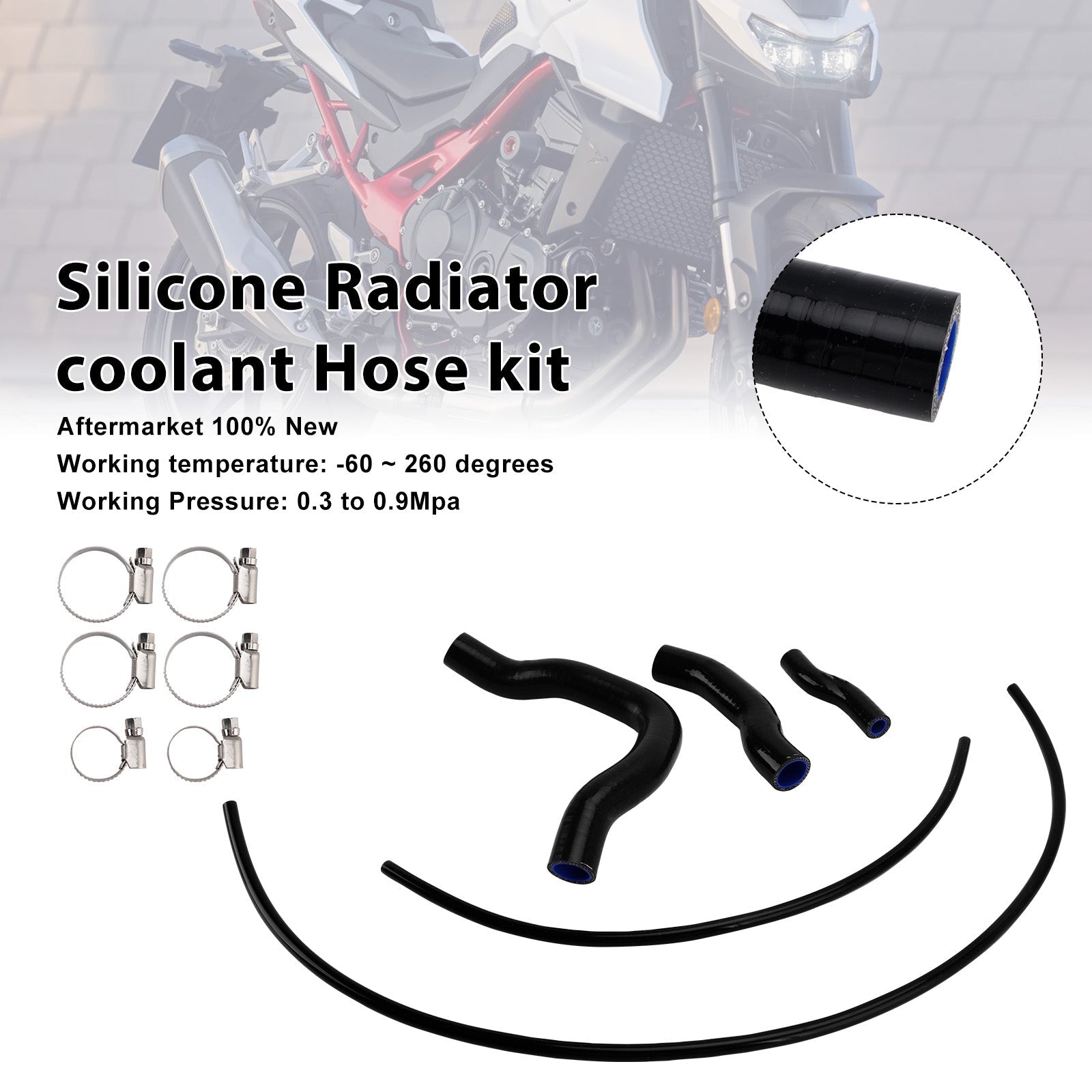 Silikonowy wąż chłodzący do chłodnicy Honda CB750 Hornet (2023-2025)