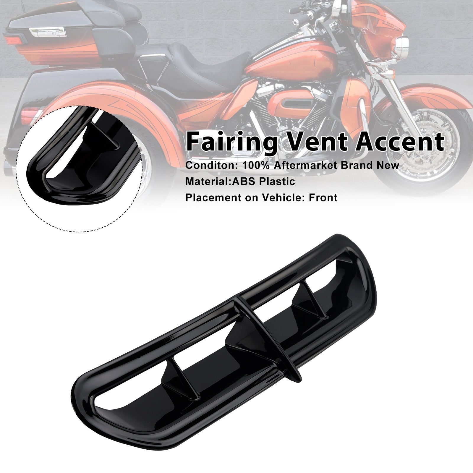 Grille d'aération décorative pour Touring Electra Street Trike Glide Ultra 2014-2022