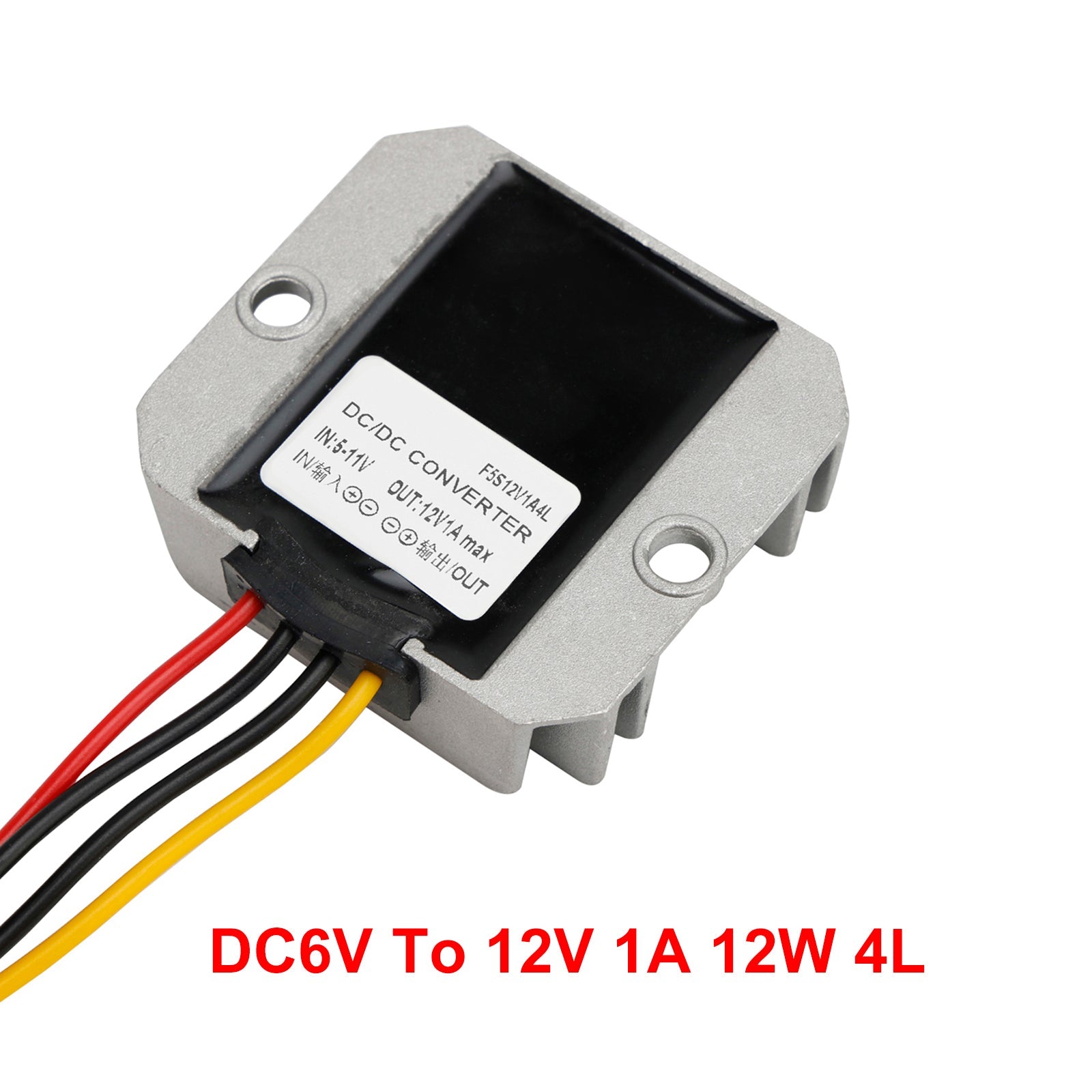 Convertisseur régulateur d'alimentation élévateur DC-DC 6 V à 12 V 1 A 12 W étanche