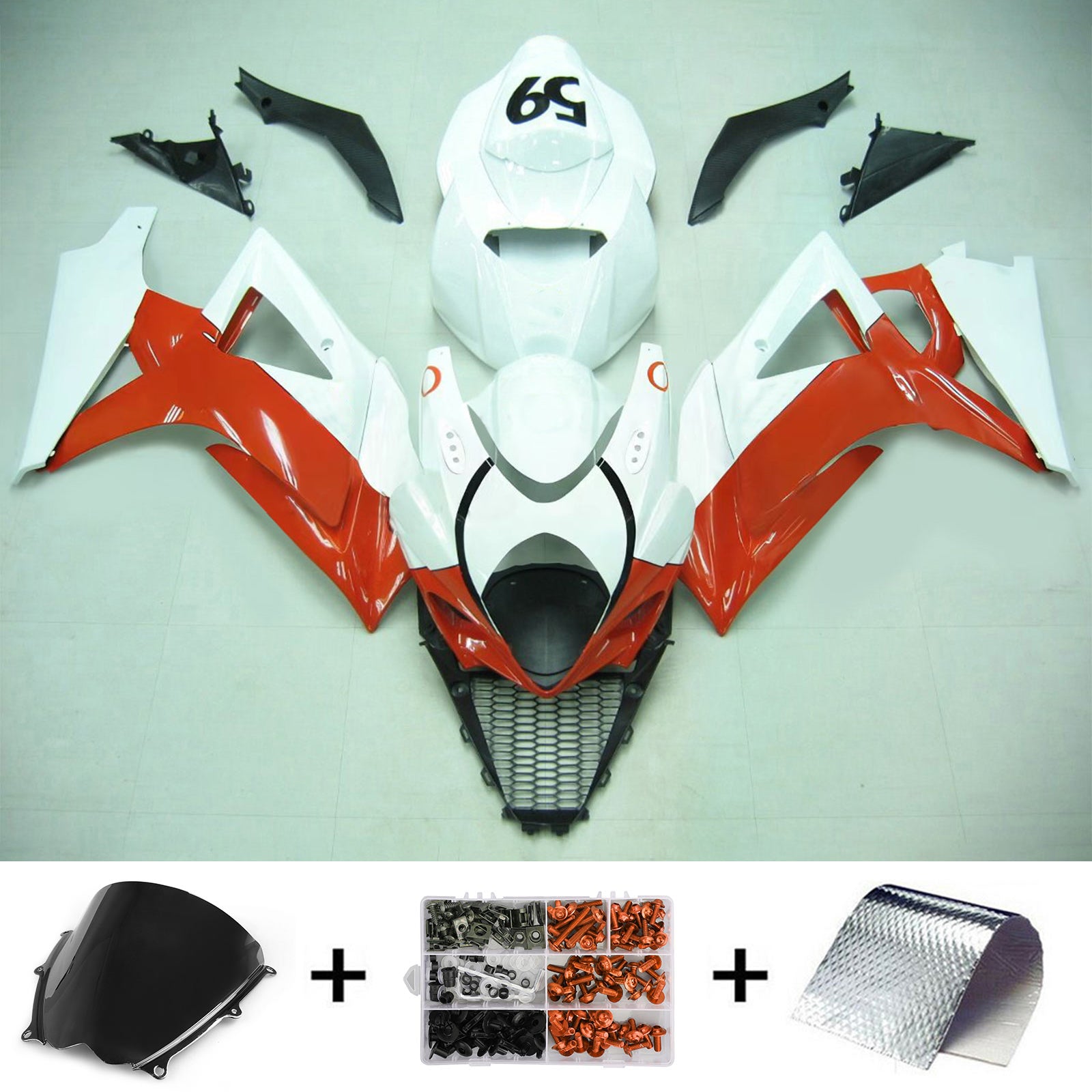 Injection carénage kit carrosserie plastique ABS pour Suzuki GSXR1000 2007-2008 K7